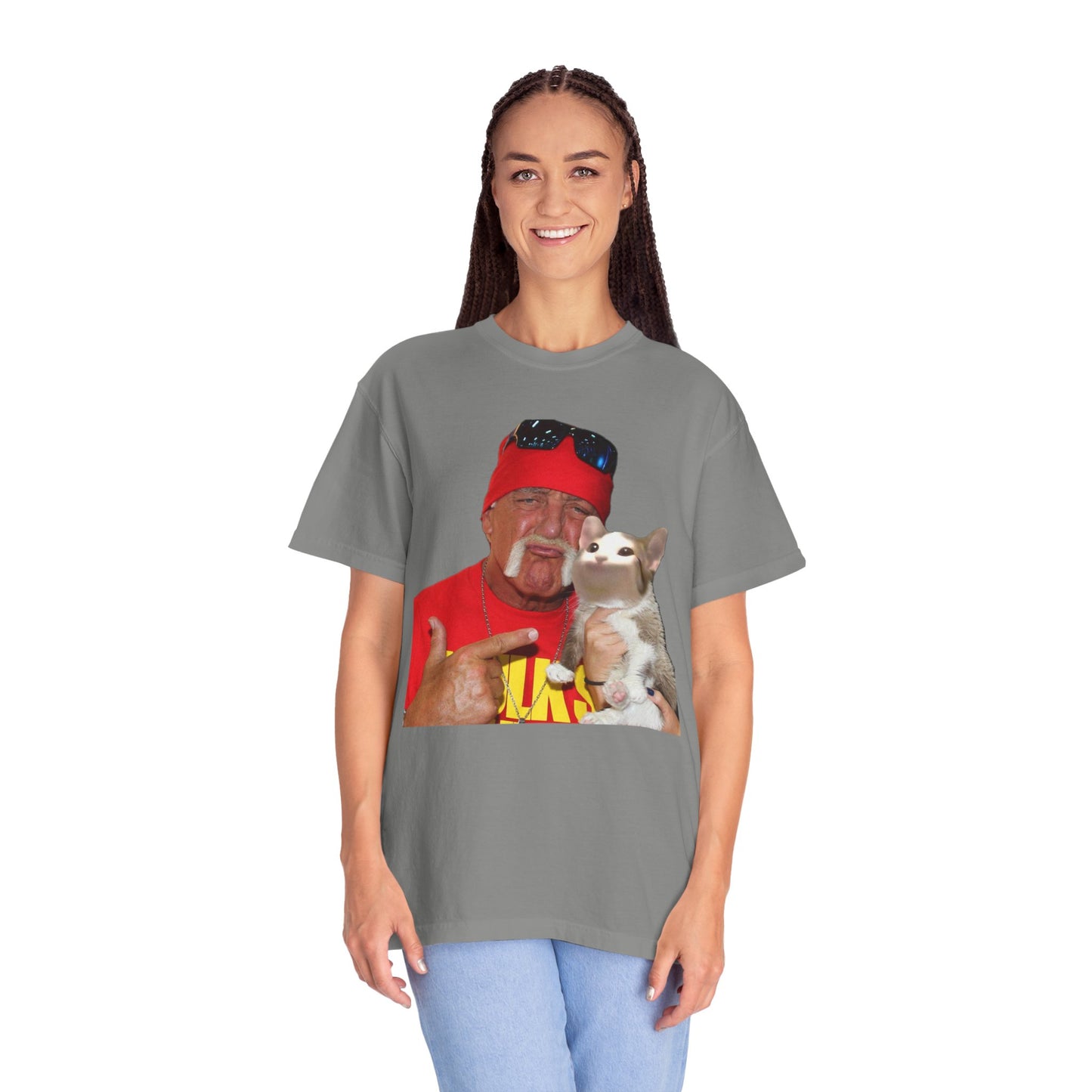 POPCAT Hilarious Unisex T-Shirt: Perfect for Dads, Pet Lovers, Gifts, Funny Apparel, Casual Wear, Cat Lovers