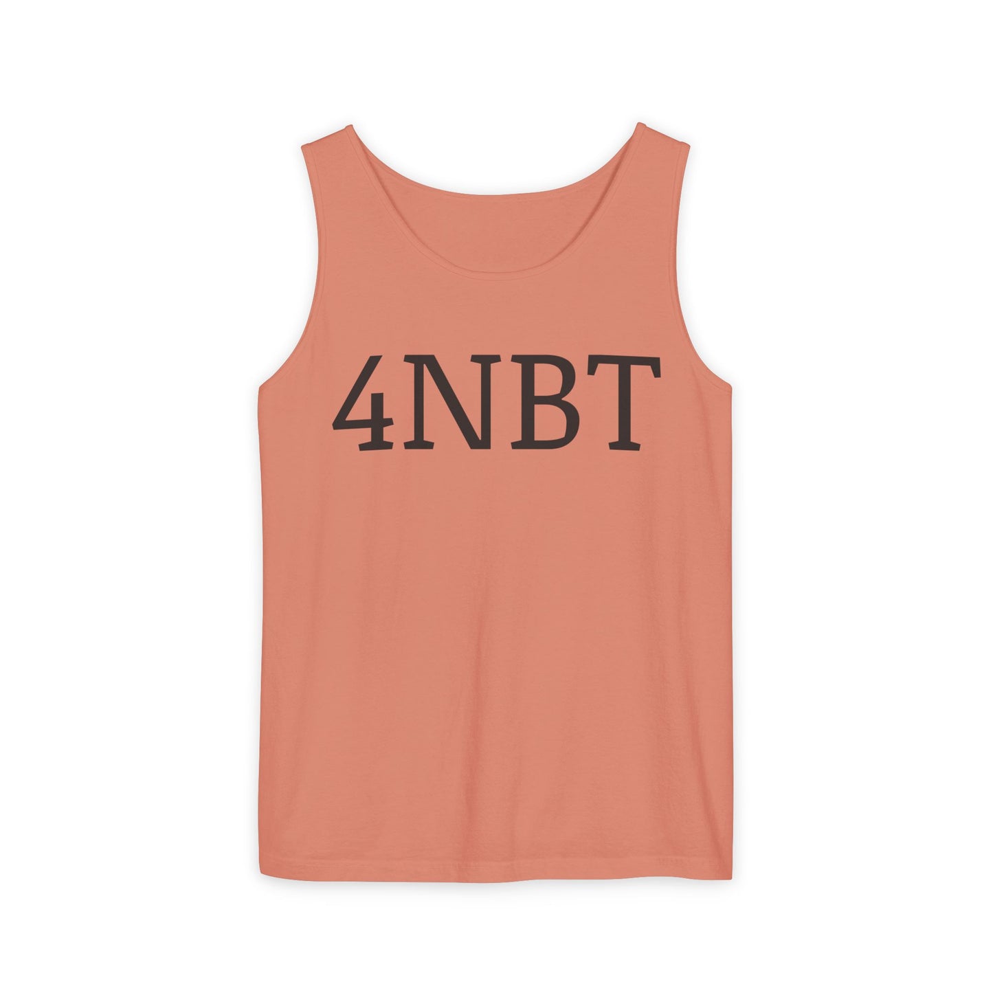 Unisex Garment-Dyed Tank Top with 4NBT Design, Summer Apparel, Casual Wear, Gift for Friends, Individual Expression Top