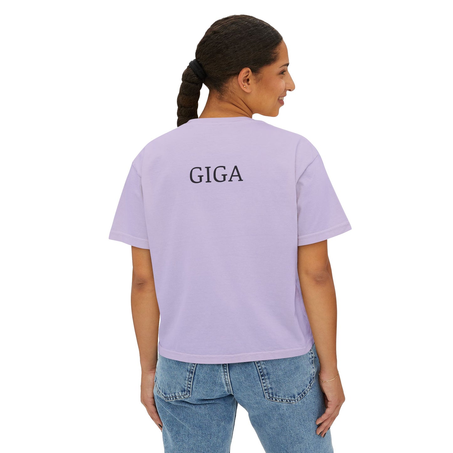 GIGA Empowerment Women's Boxy Tee - Her Body My Choice, Feminist Top, Graphic Tee, Casual Wear, Gift for Activists