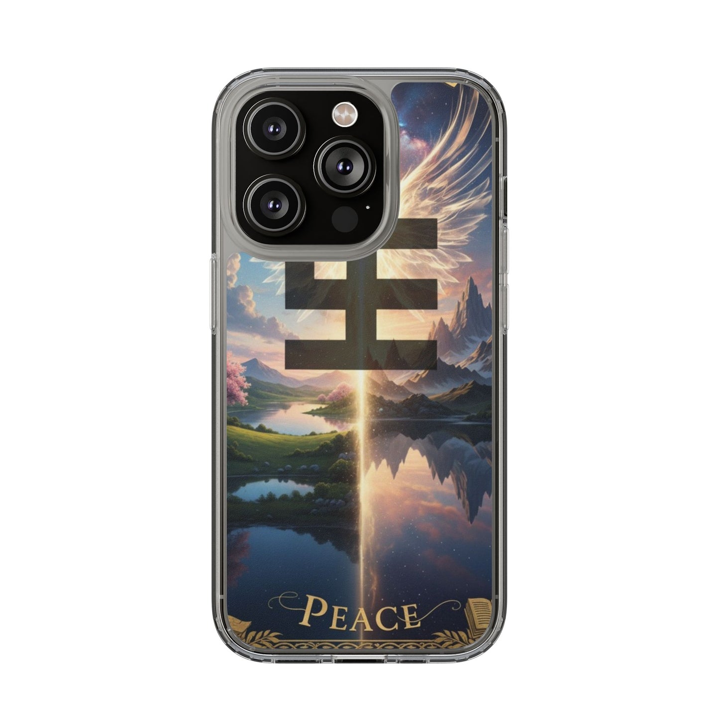 Swasticoin Peaceful Clear Phone Cases, Phone Accessories, Minimalist Design, Nature Lover Gifts, Transparent Phone Cover, Unique Art Case