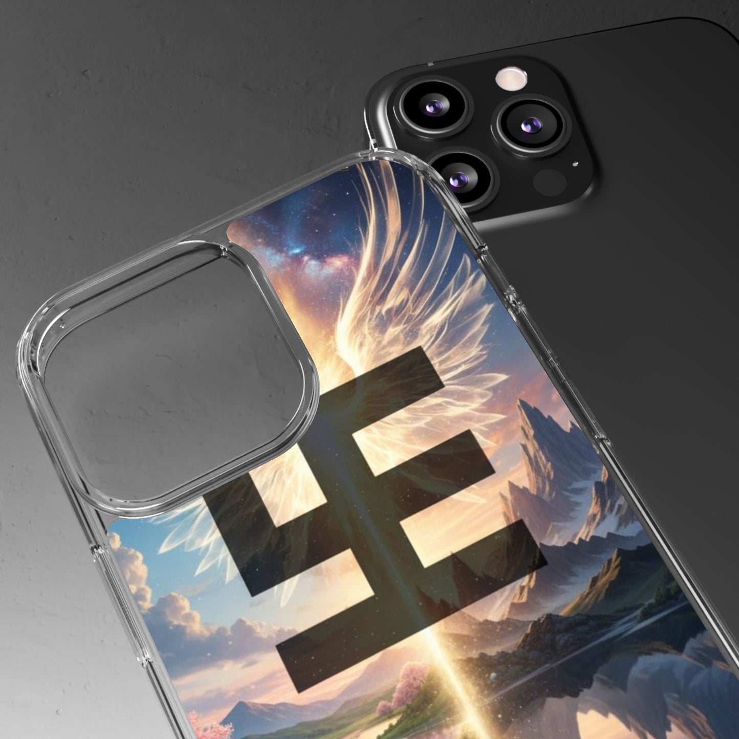 Swasticoin Peaceful Clear Phone Cases, Phone Accessories, Minimalist Design, Nature Lover Gifts, Transparent Phone Cover, Unique Art Case
