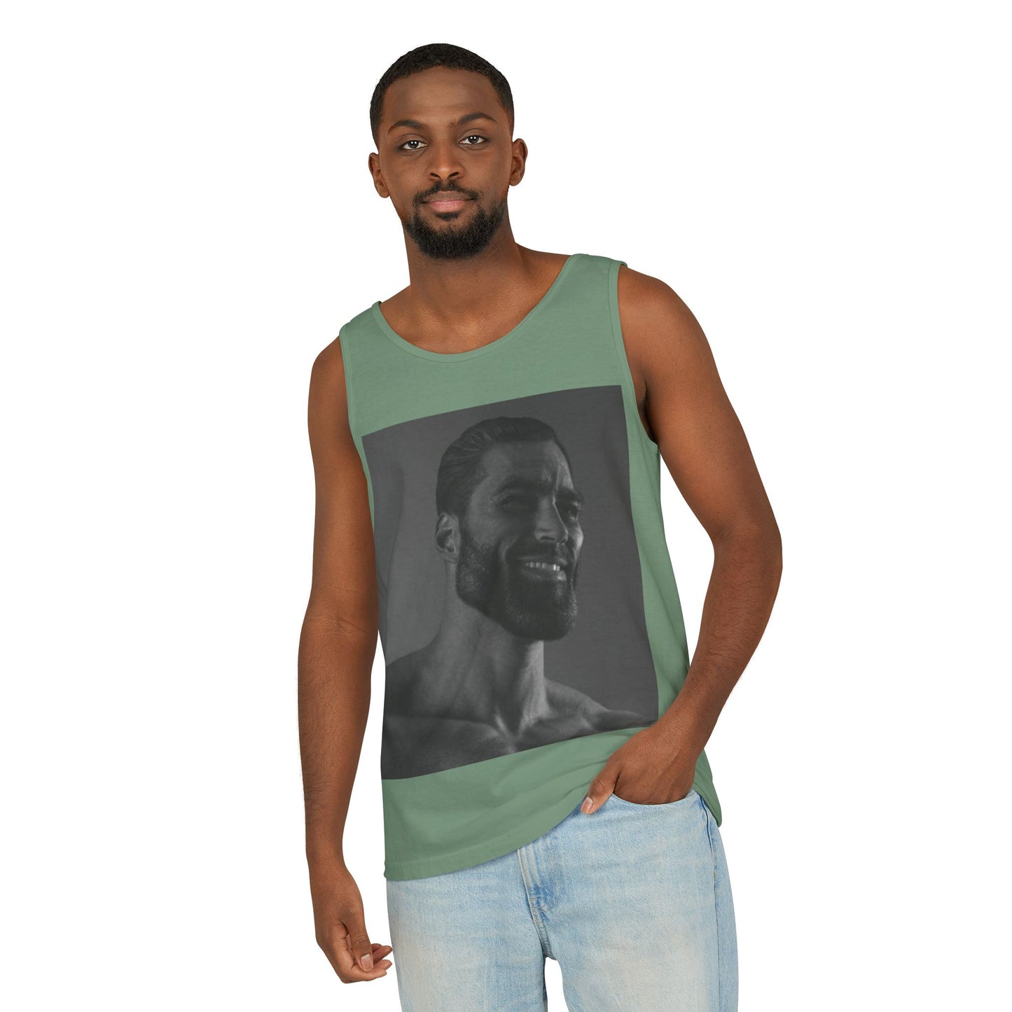 GIGA Unisex Garment-Dyed Tank Top, Summer Apparel, Funny Graphic Tee, Workout Wear, Unique Gift Idea, Casual Outfit