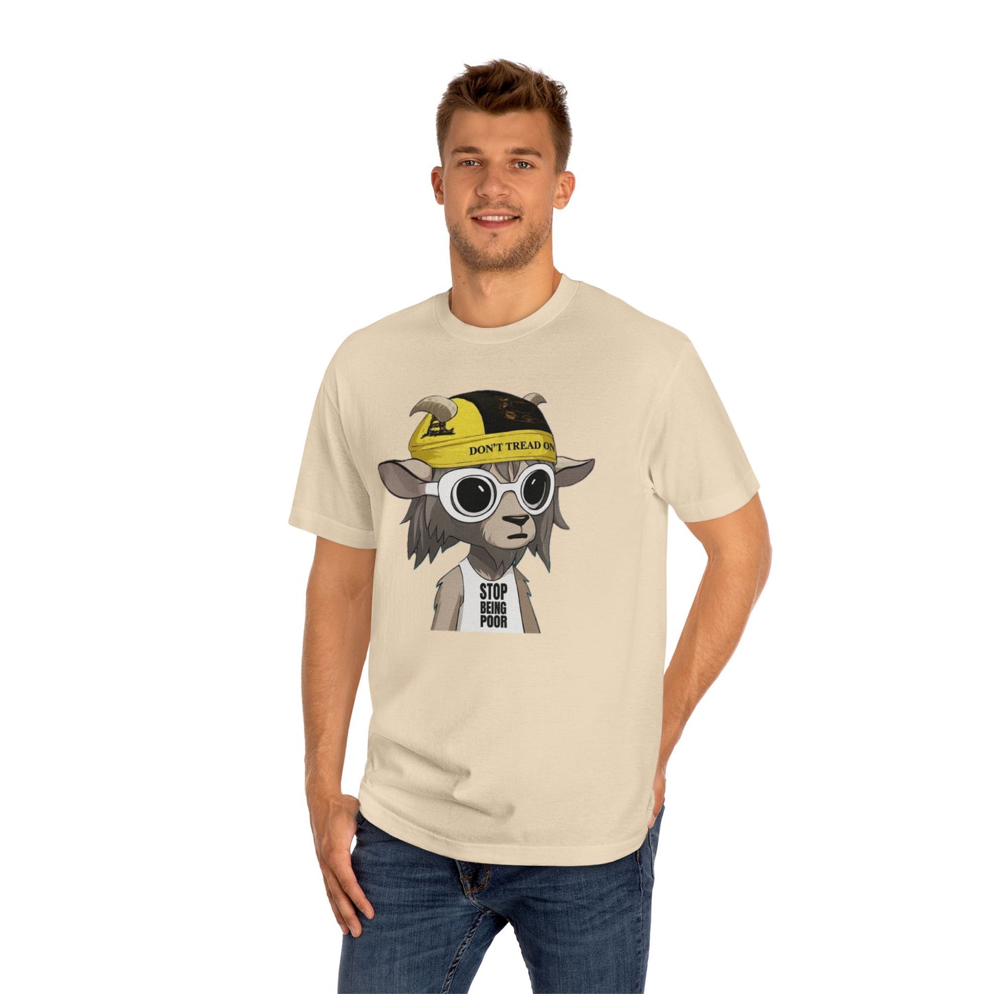Cool Goat Graphic Tee - Perfect for Casual Outings, Gifts for Friends, Streetwear Style, Animal Lover’s Apparel, Funny Tee