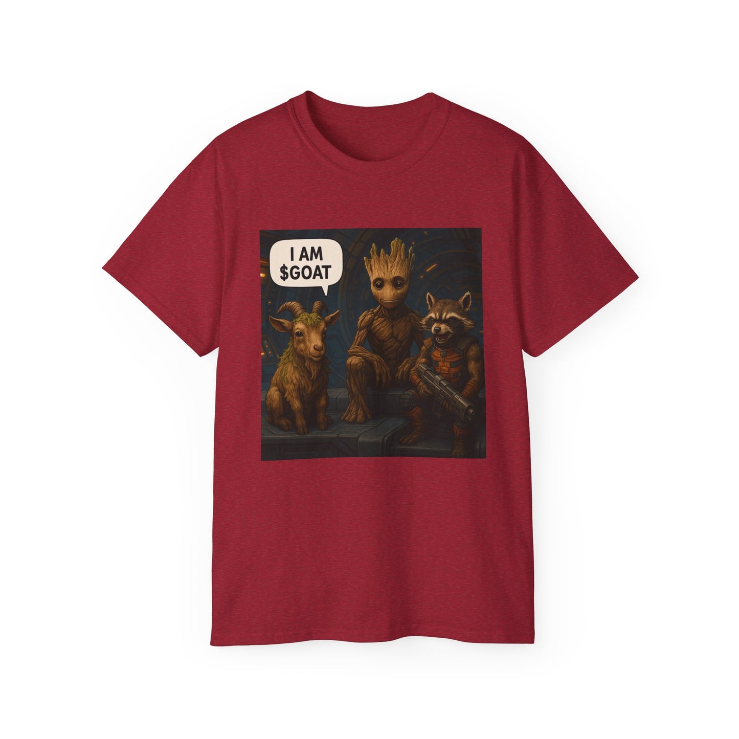 Goat Graphic Tee for Fans of Humor, Perfect Gift for Birthdays, Casual Wear, Geeky Apparel, I AM GOAT Theme