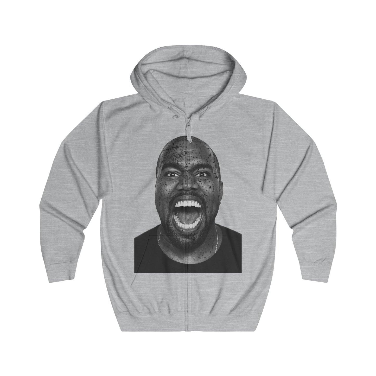 Ye Unisex Full Zip Hoodie with Bold Expression, Stylish Casual Wear, Fun Gift for Friends, Perfect for Cozy Nights, Unique Streetwear