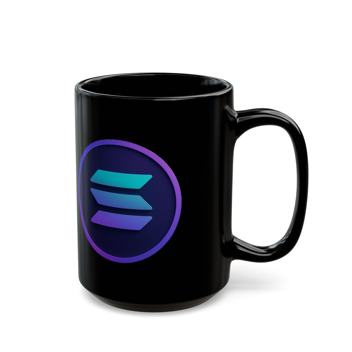 Stylish Solana Black Mug with Gradient Design - Perfect Gift for Coffee Lovers, Home Decor, Office Mug, Collectible, Holiday Gift