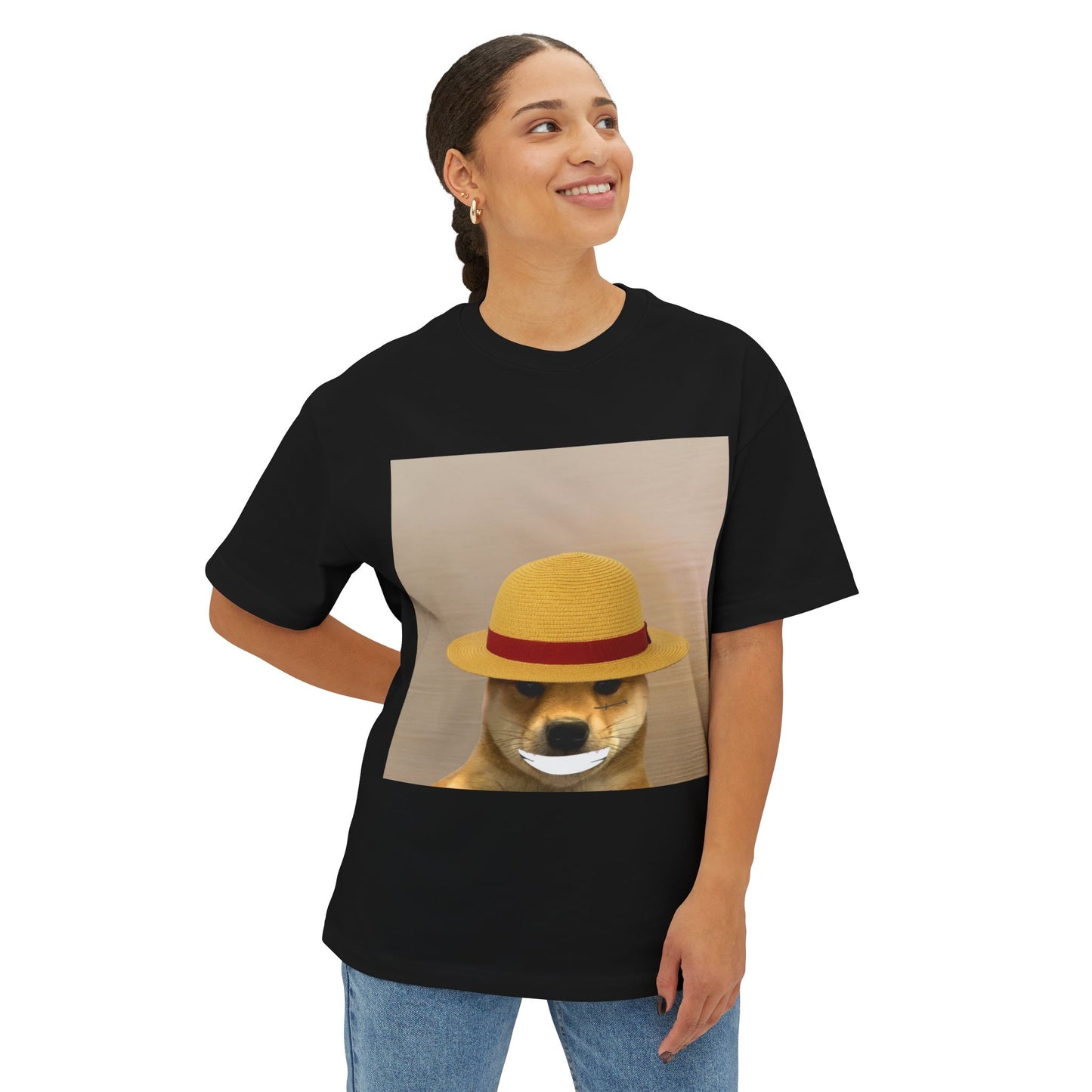 WIF One Piece Oversized Tee, Unisex Graphic Tee, Funny Dog Shirt, Casual Wear, Gift for Dog Lovers, Cute Animal Art