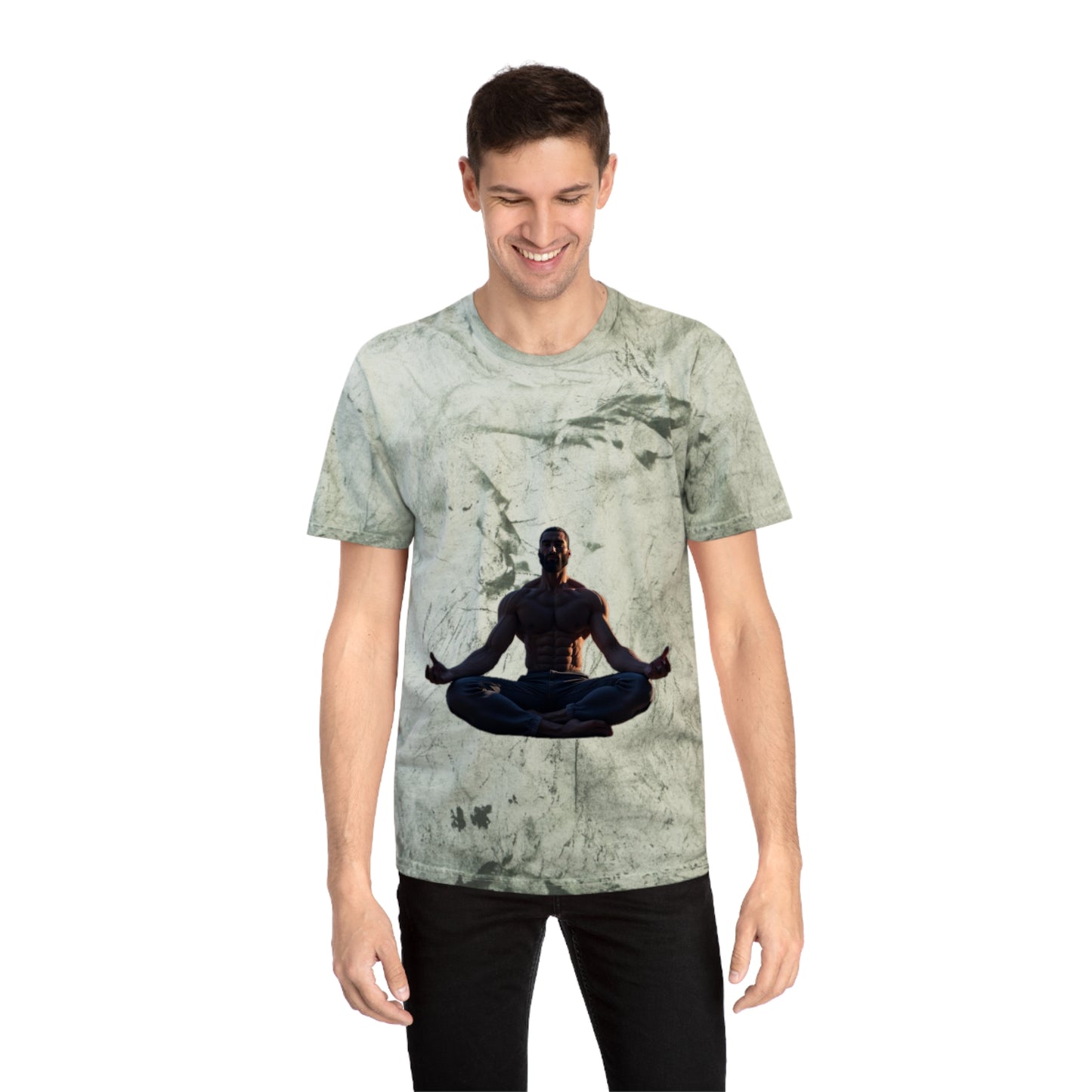 GIGA Color Blast Meditation T-Shirt | Unisex Vibe, Unique Gift for Yoga Lovers, Inspirational Wear, Gigachad Design, Casual Fashion
