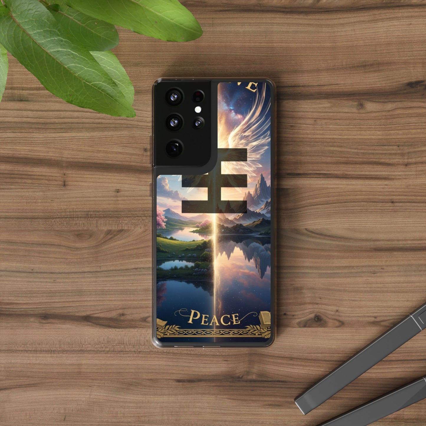 Swasticoin Peaceful Clear Phone Cases, Phone Accessories, Minimalist Design, Nature Lover Gifts, Transparent Phone Cover, Unique Art Case