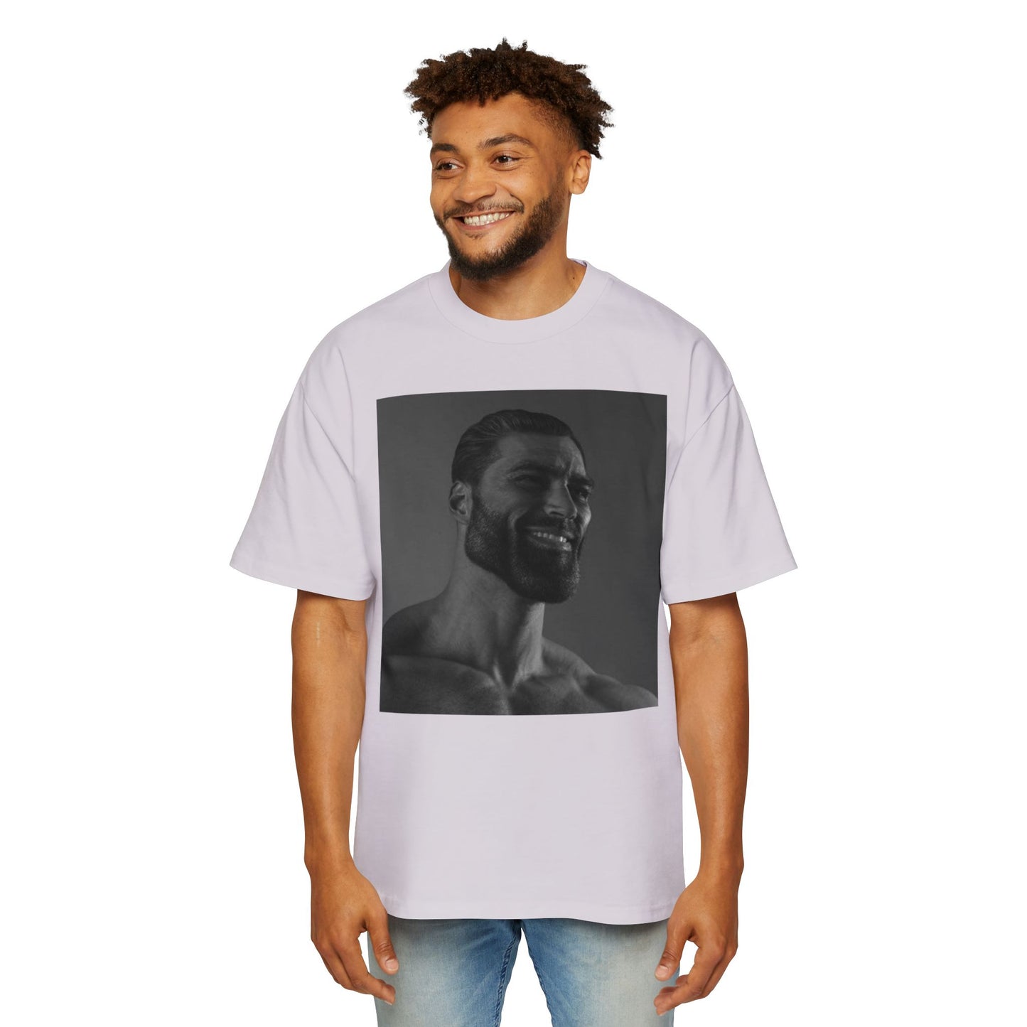 GIGA Men's Heavy Oversized Tee | Casual Streetwear Shirt, Graphic Tee, Gift for Him, Unisex Style, Trendy Apparel