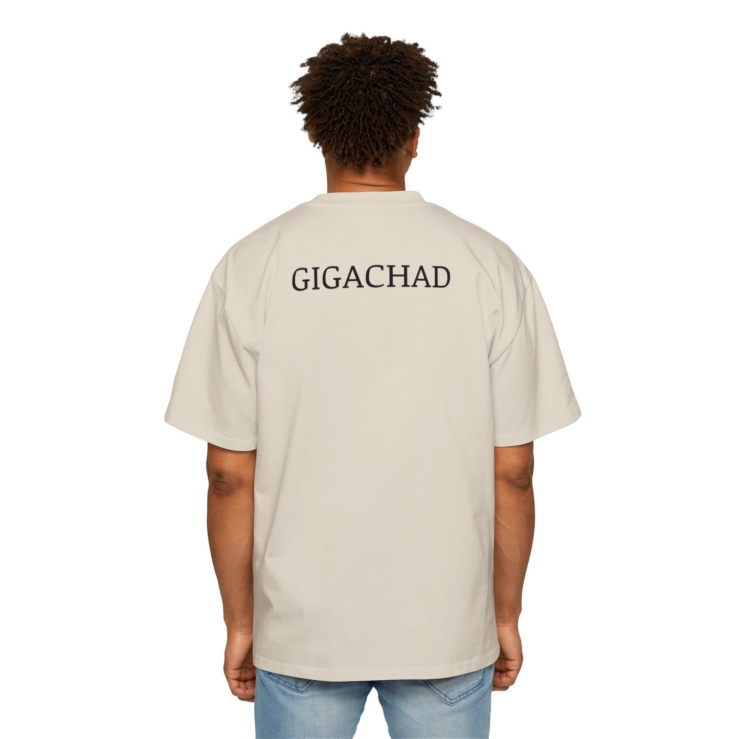 GIGA Stylish Men's Oversized Tee for Comfort Lovers, Casual Wear, Street Style, Gift for Him, Trendy Tee with Gigachad Design