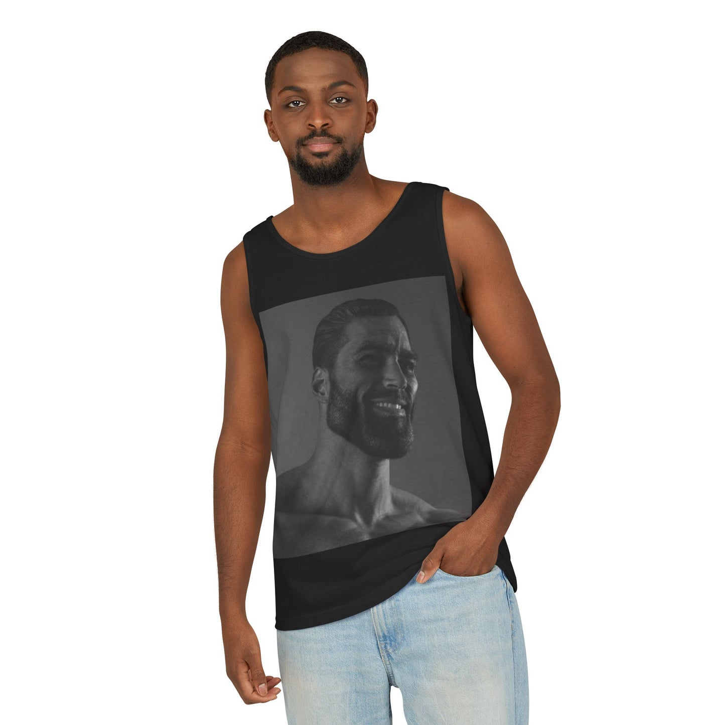 GIGA Unisex Garment-Dyed Tank Top, Summer Apparel, Funny Graphic Tee, Workout Wear, Unique Gift Idea, Casual Outfit