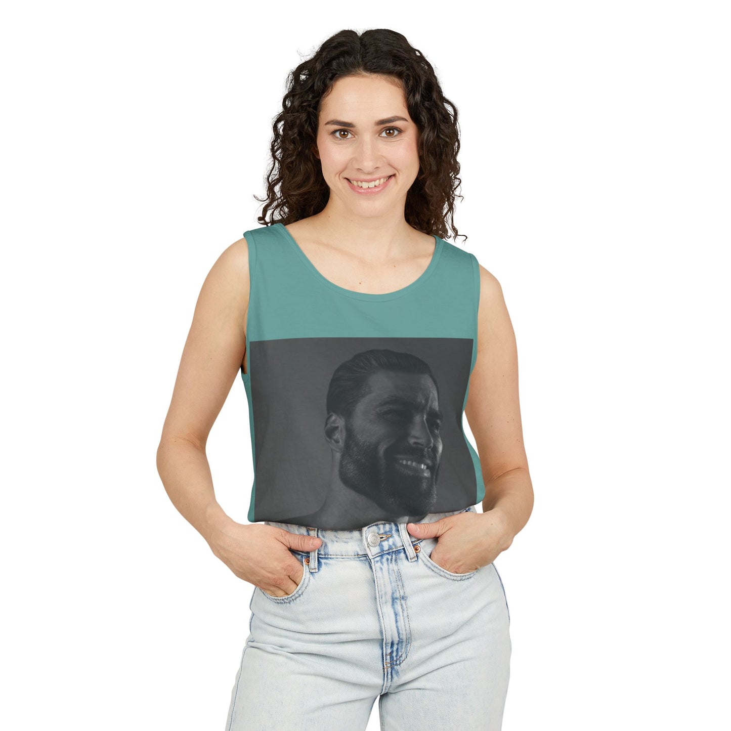 GIGA Unisex Garment-Dyed Tank Top, Summer Apparel, Funny Graphic Tee, Workout Wear, Unique Gift Idea, Casual Outfit