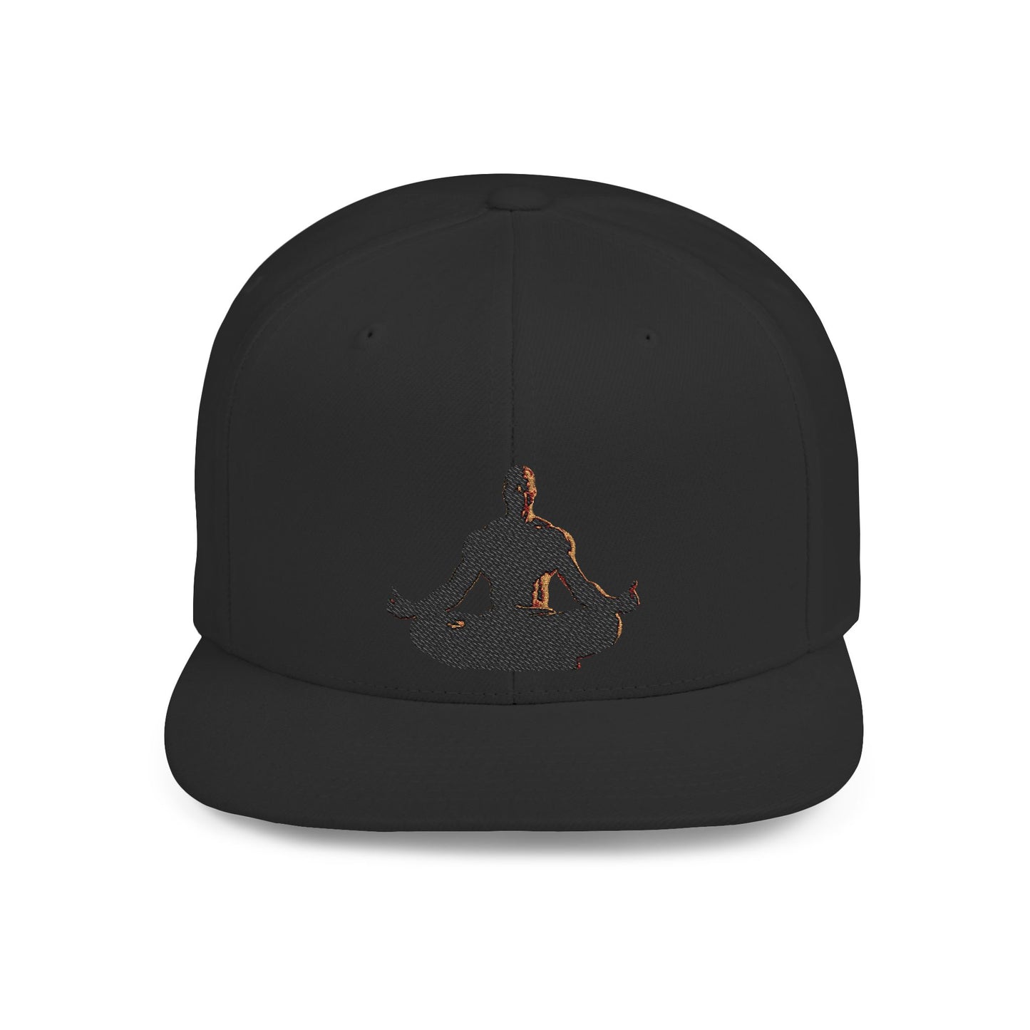 GIGA Zen Meditation Flat Bill Snapback Hat, Mindfulness Cap, Yoga Headwear, Gift for Him/Her, Casual Everyday Wear, Stylish Accessory