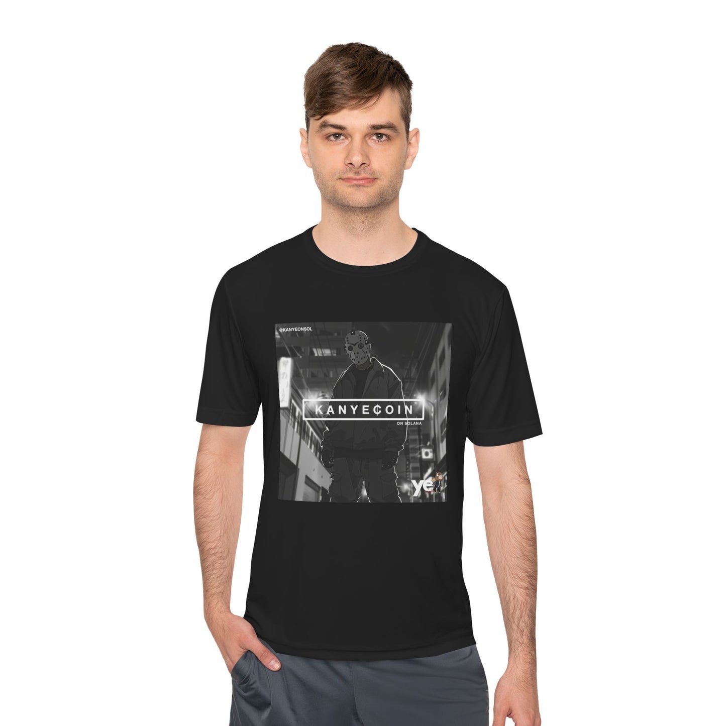 KANYECOIN Unisex Moisture Wicking Tee, Cool Graphic Tee, Music Lover Gift, Urban Style Shirt, Sportswear, Trendy Tee for Fans