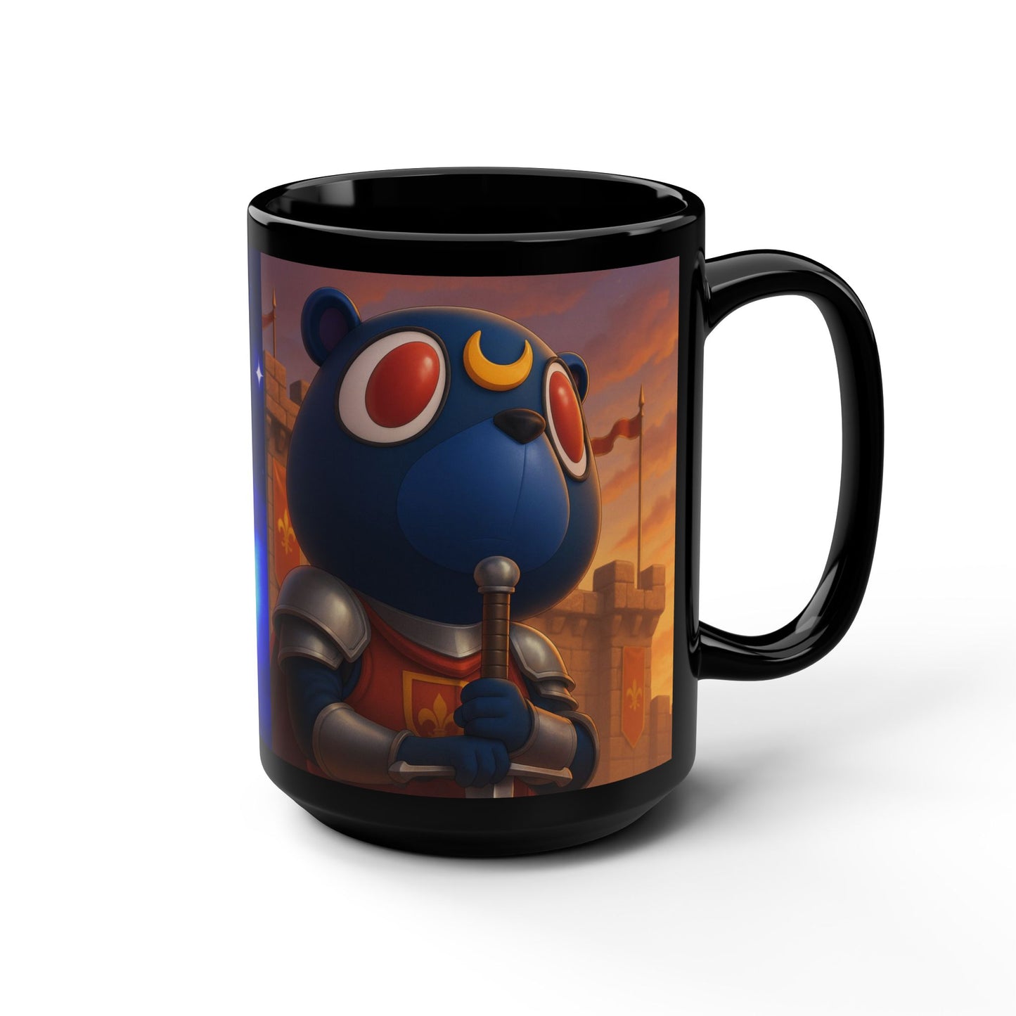 4NBT Stylish Black Mug, Animal-Themed Coffee Cup, Unique Gift for Friends, Funny Mug for Tea Lovers, Great for Birthdays & Celebrations