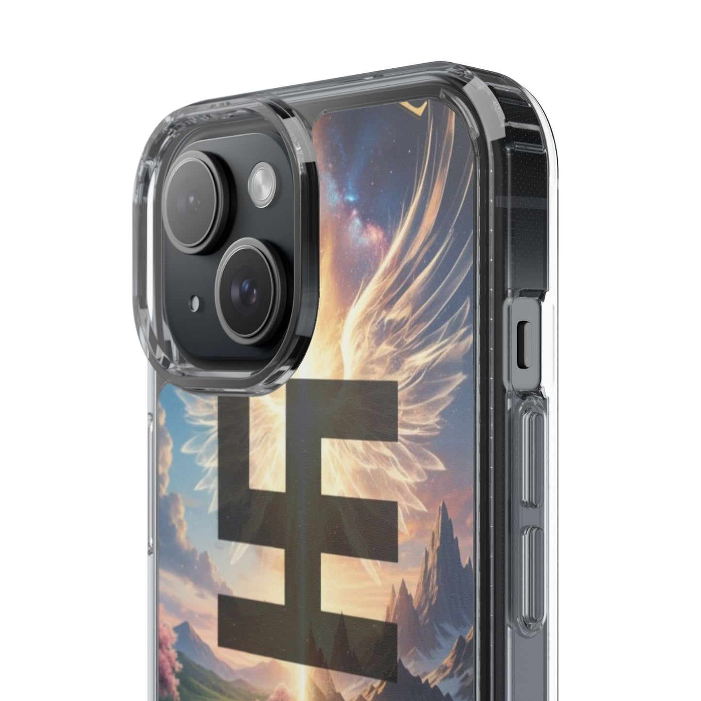 Swasticoin Peaceful Clear Phone Cases, Phone Accessories, Minimalist Design, Nature Lover Gifts, Transparent Phone Cover, Unique Art Case