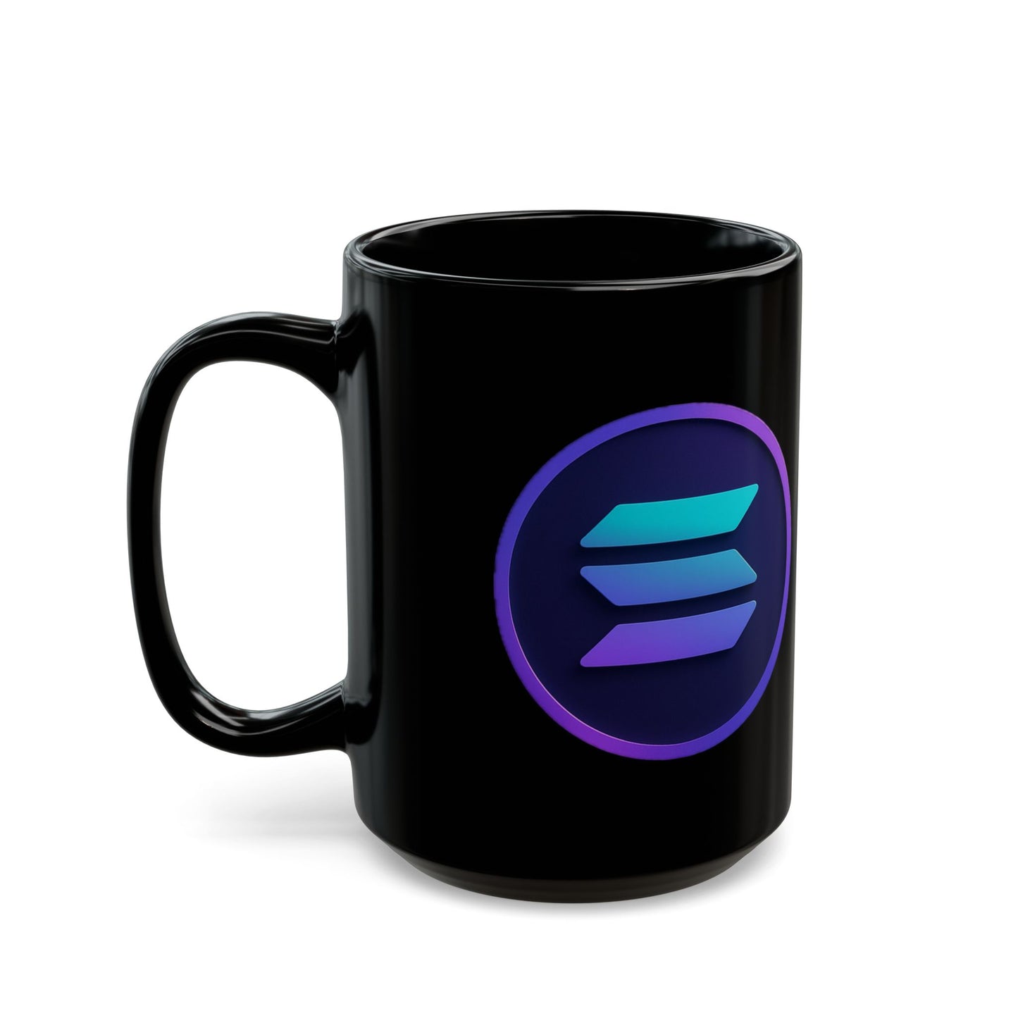 Stylish Solana Black Mug with Gradient Design - Perfect Gift for Coffee Lovers, Home Decor, Office Mug, Collectible, Holiday Gift