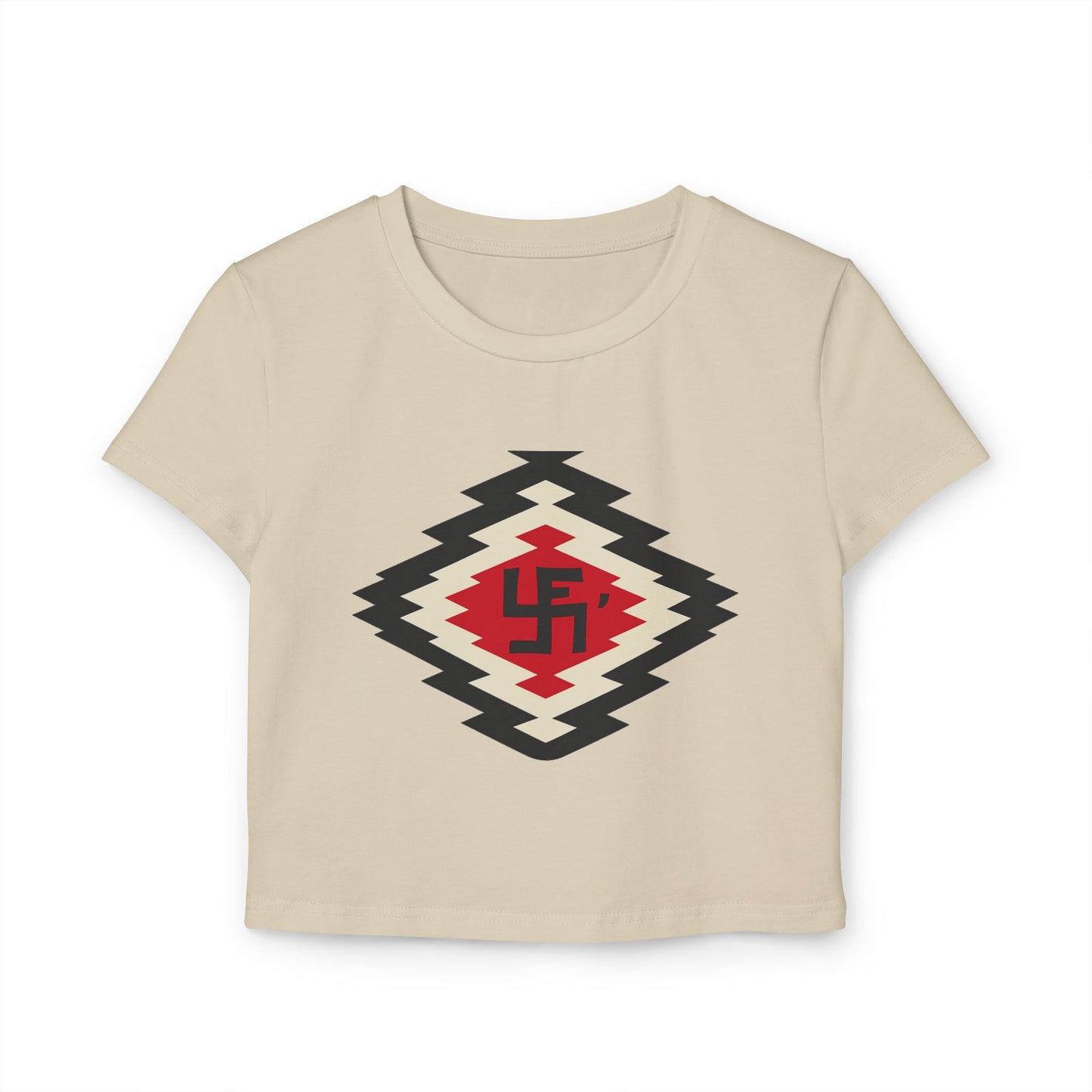 Ye-I Whirling Log Stylish Women's Baby Tee, Trendy Crop Top, Casual Everyday Wear, Great for Summer, Perfect Gift for Friends