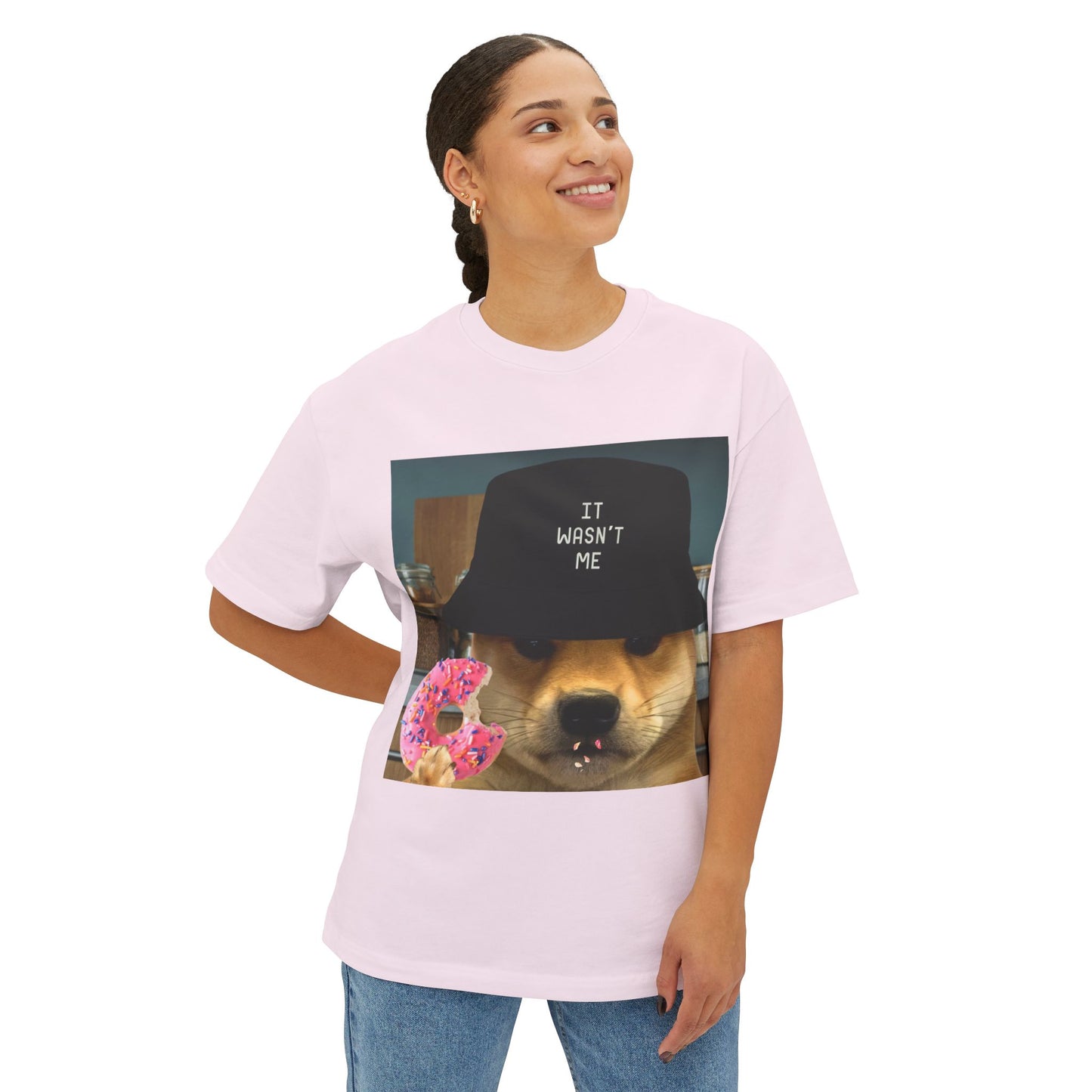 WIF Boxy Tee, Unisex Oversized T-Shirt, Gift for Dog Lovers, Cute Pet Apparel, Casual Everyday Wear, Funny Graphic Tee