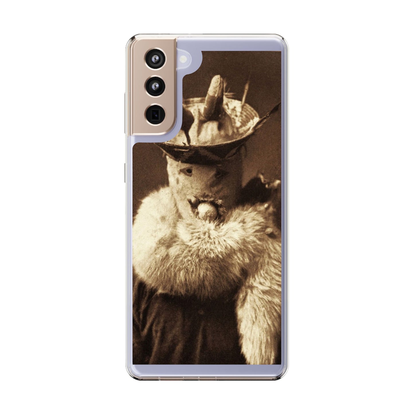 Yei Vintage Cat Photography Phone Case, Clear Cases, Unique Gift for Cat Lovers, Phone Accessory, Stylish Tech Gear, Animal Art