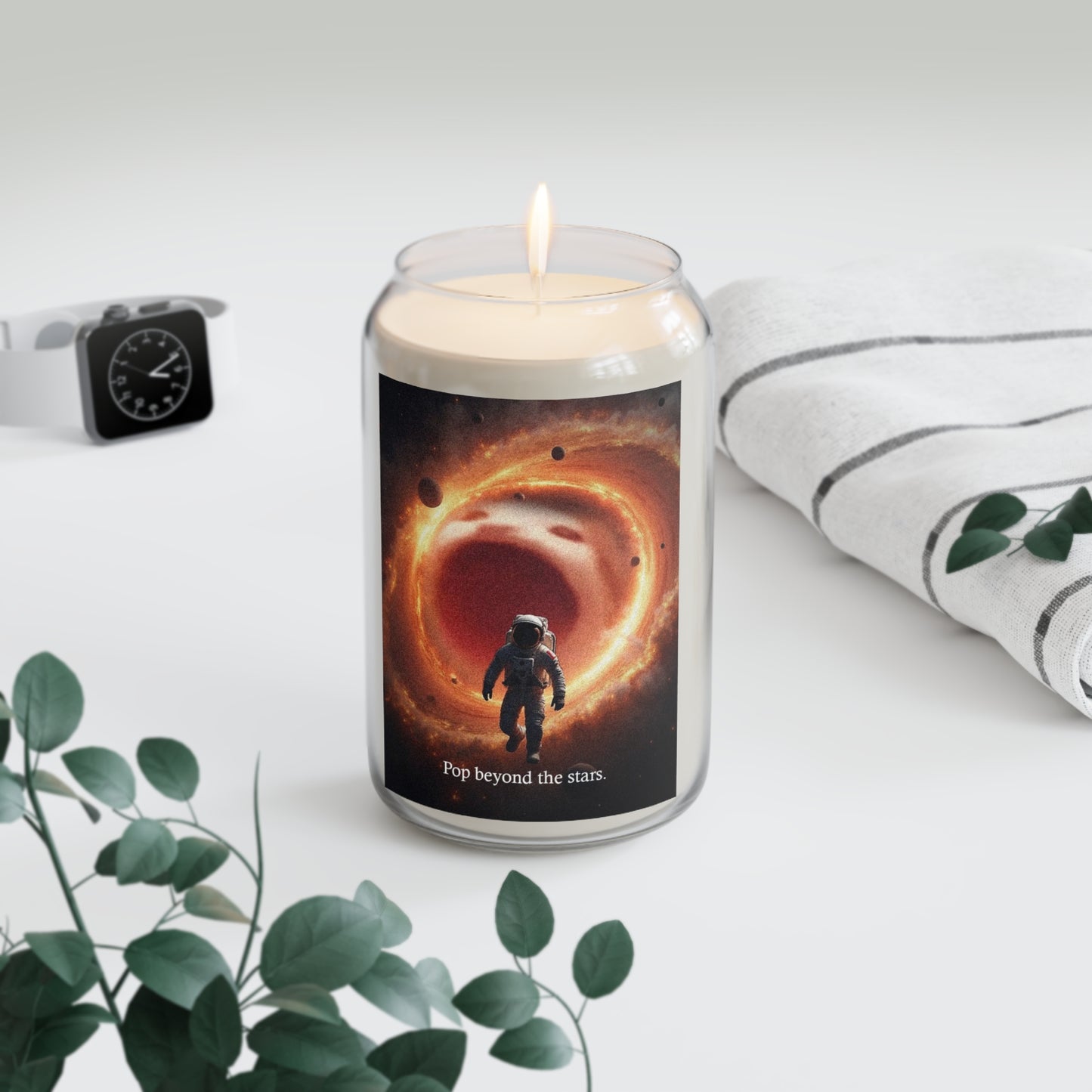 POPCAT Astronaut Space-Themed Scented Soy Candle: Pop Beyond the Stars | Aroma Therapy, Home Decor, Gift for Space Lovers