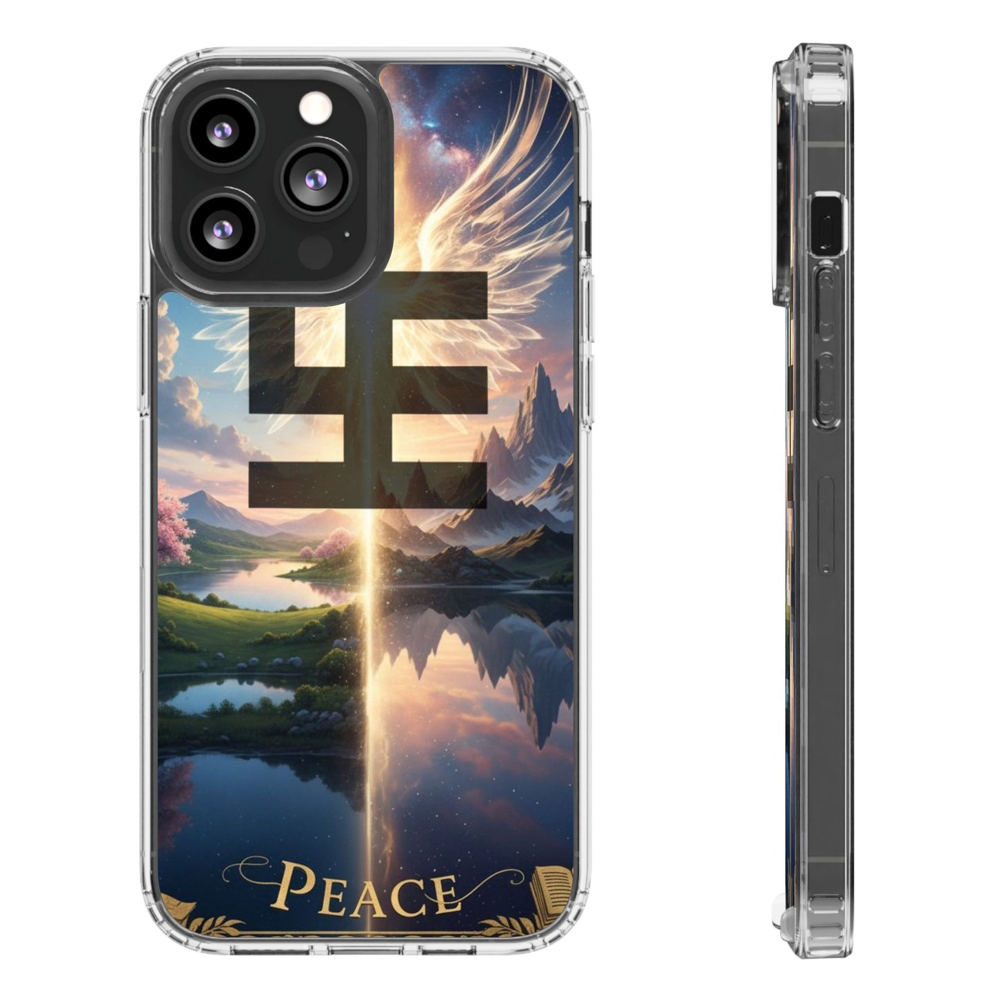 Swasticoin Peaceful Clear Phone Cases, Phone Accessories, Minimalist Design, Nature Lover Gifts, Transparent Phone Cover, Unique Art Case