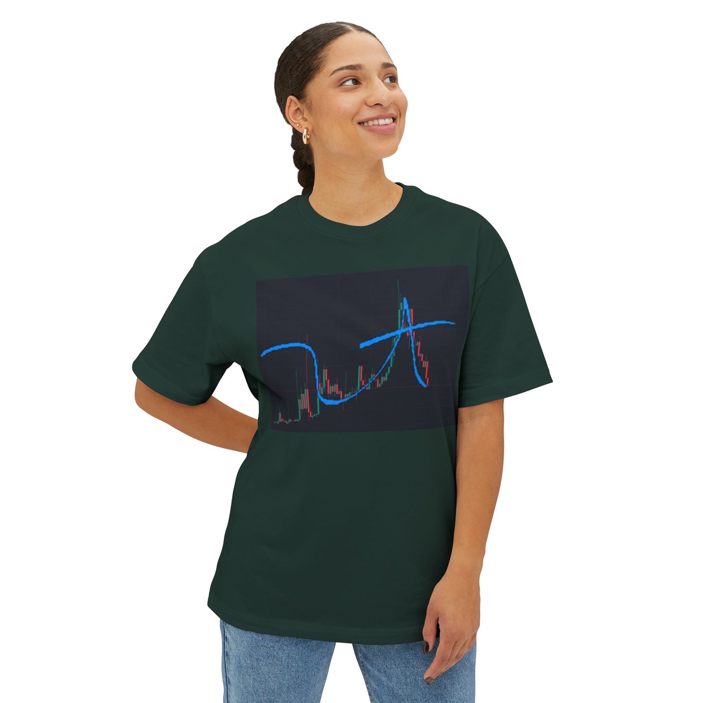 @ye Stylish Unisex Oversized Boxy Tee with Trendy Graph Design, Casual Fashion Tee, Streetwear Top, Comfortable Everyday Wear, Gift for Friends