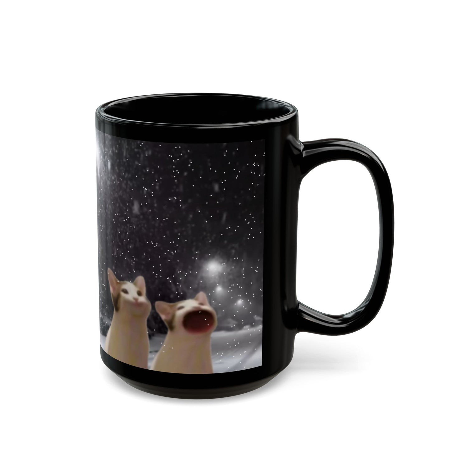 POPCAT Black Mug (11oz, 15oz)