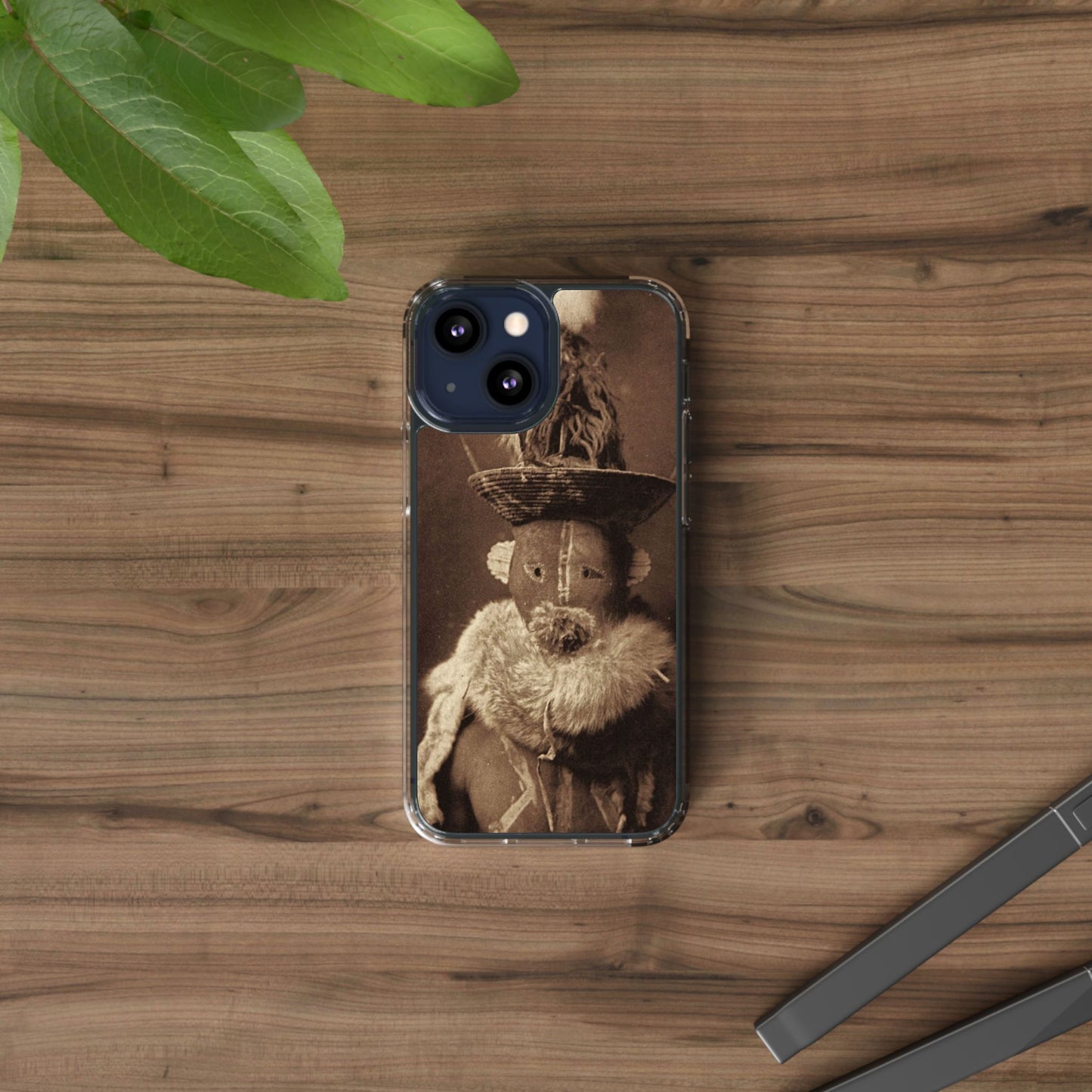 Yei Vintage Ethnic Clear Phone Case, Unique Phone Protector, Bohemian iPhone Case, Artistic Clear Cover, Cultural Phone Accessory