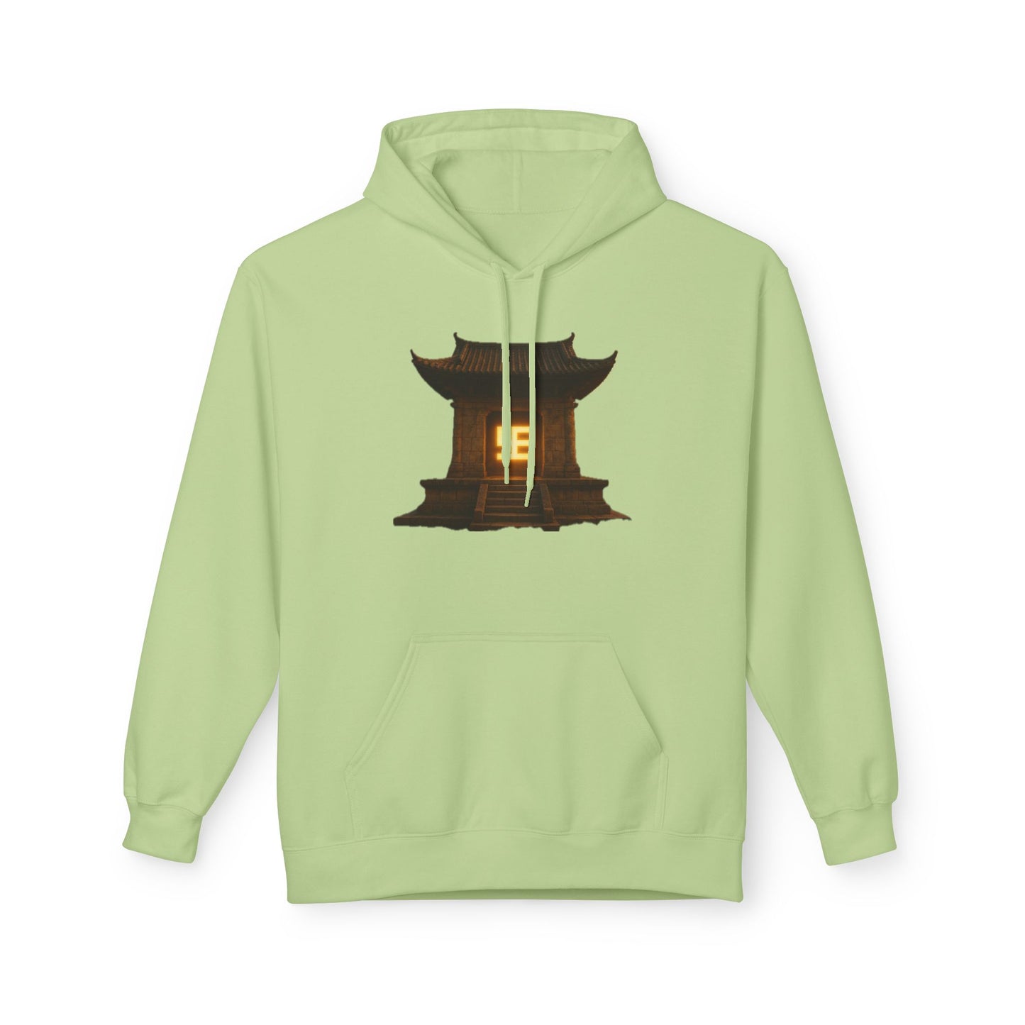 YZY Swasticoin Serene Lantern Hoodie, Cozy Fleece Hooded Sweatshirt, Gift for Nature Lovers, Casual Wear, Outdoor Adventures, Fall Fashion