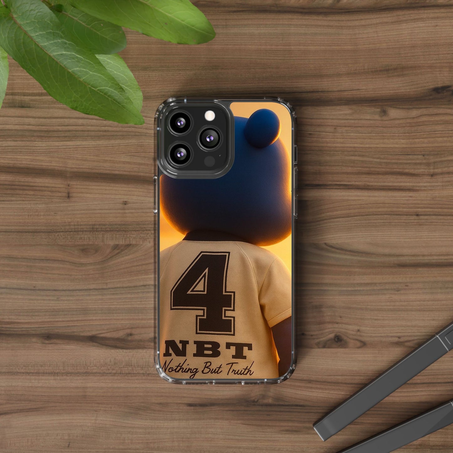 4NBT Trillion Bear Clear Phone Case, Aesthetic Phone Cover, Unique Gift for Animal Lovers, Stylish iPhone Accessory, Perfect for Birthdays