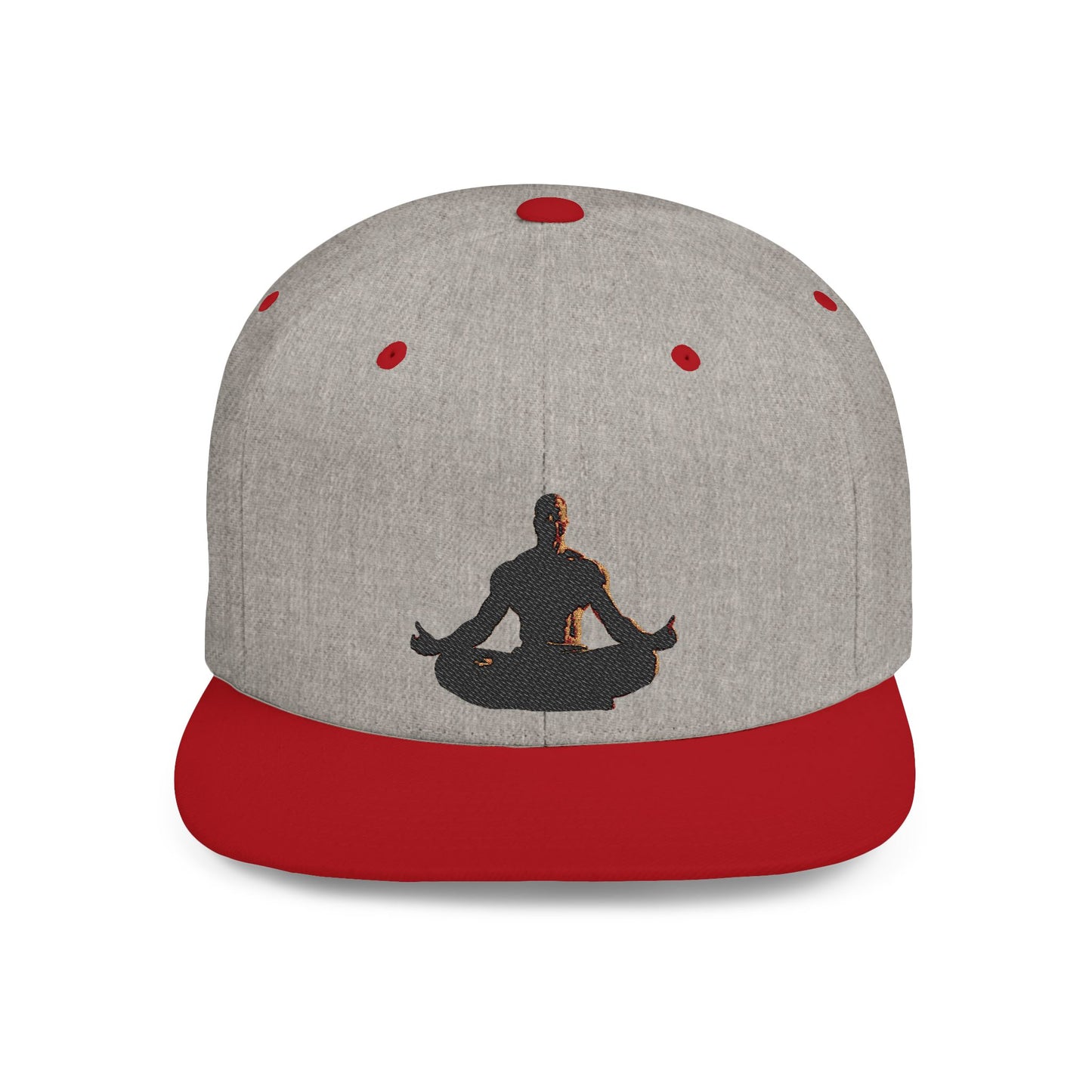 GIGA Zen Meditation Flat Bill Snapback Hat, Mindfulness Cap, Yoga Headwear, Gift for Him/Her, Casual Everyday Wear, Stylish Accessory