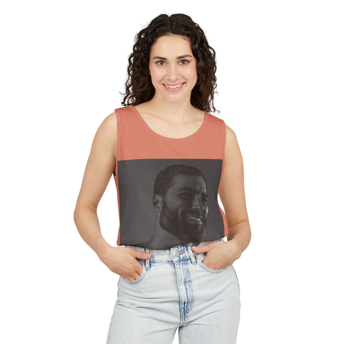 GIGA Unisex Garment-Dyed Tank Top, Summer Apparel, Funny Graphic Tee, Workout Wear, Unique Gift Idea, Casual Outfit