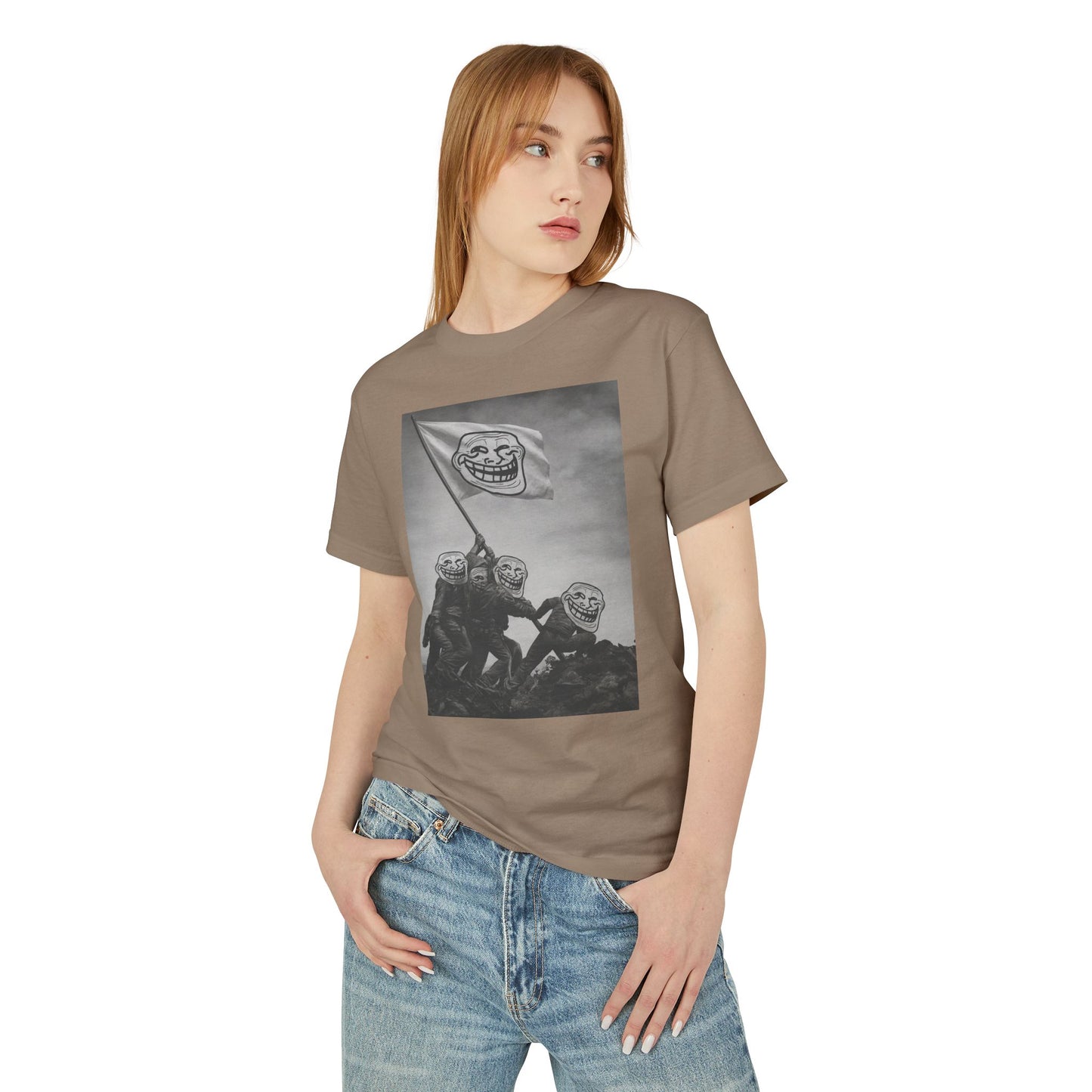 TROLL Funny Meme Heavyweight Tee, Casual Graphic T-Shirt, Unisex Humor Apparel, Perfect Gift for Friends, Streetwear Fashion