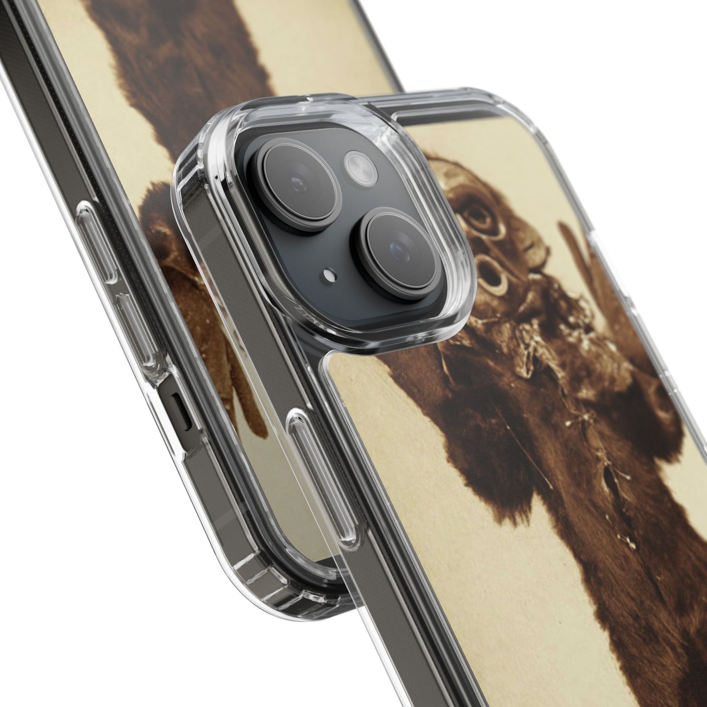 Yei Vintage Monster Clear Phone Case, Unique Phone Cover, Halloween Gift, Retro Style Case, Fun Accessories