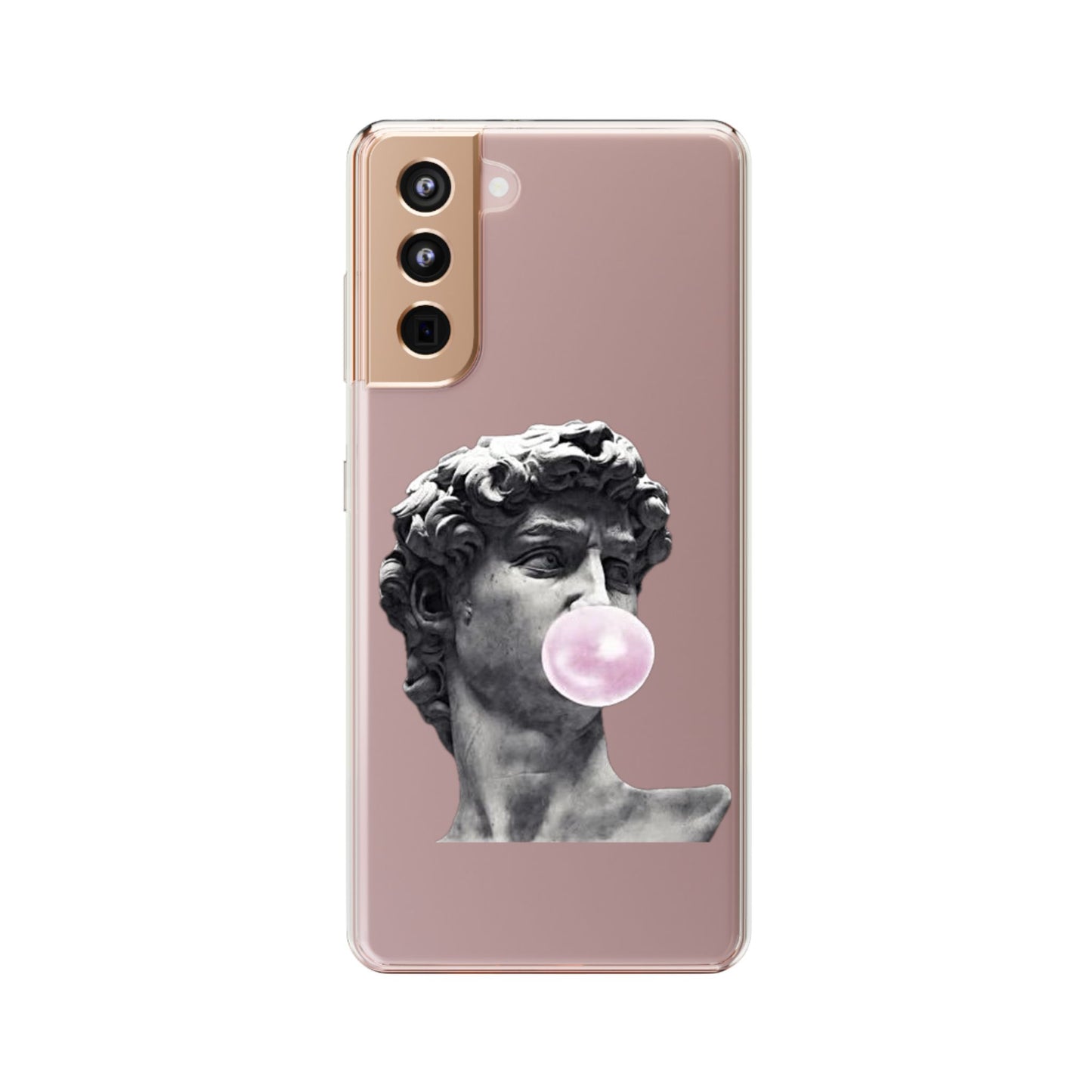 @ye Clear Phone Case with David Statue Design, Modern Phone Accessory for Art Lovers, Unique Gift, Customizable Compatible Soft Case
