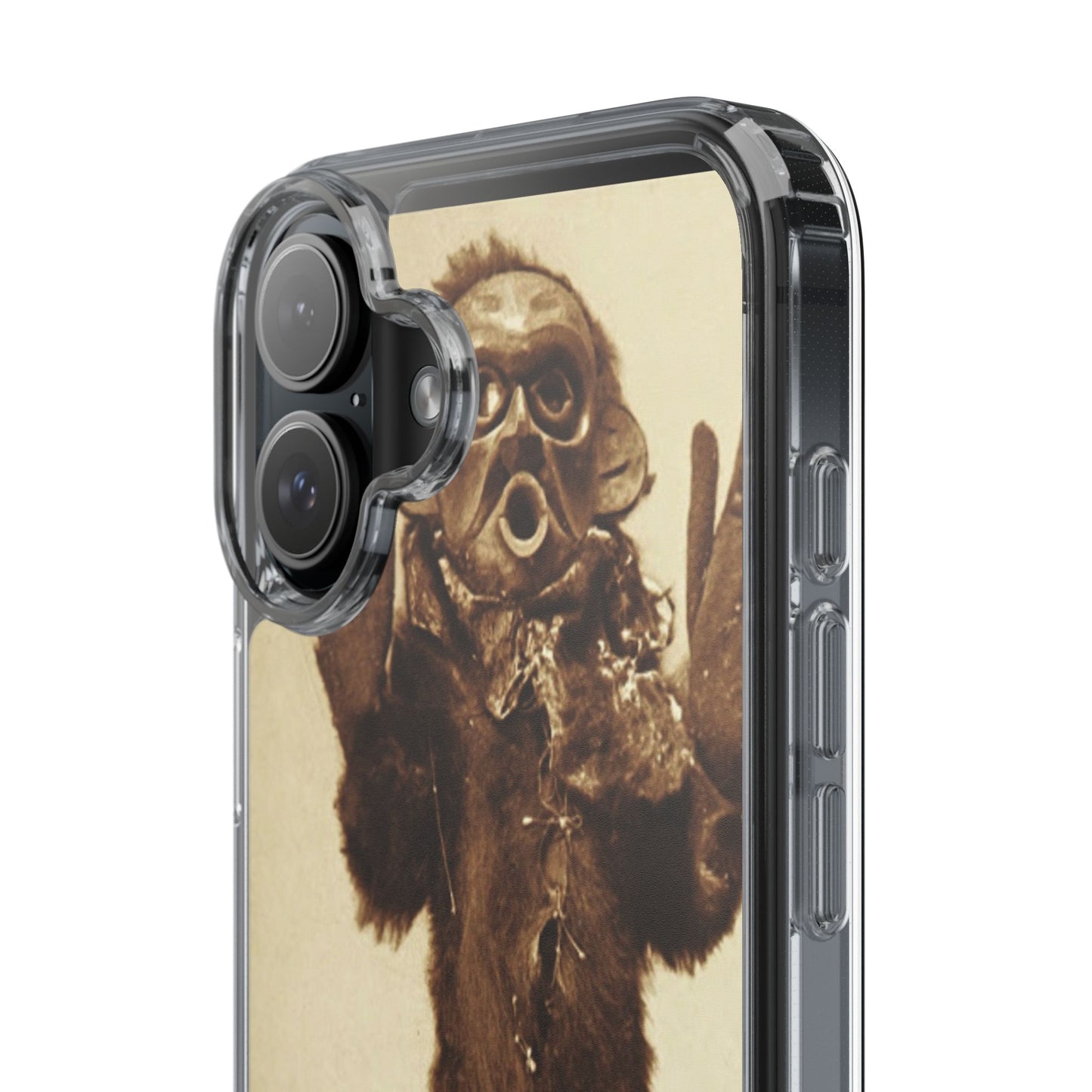 Yei Vintage Monster Clear Phone Case, Unique Phone Cover, Halloween Gift, Retro Style Case, Fun Accessories