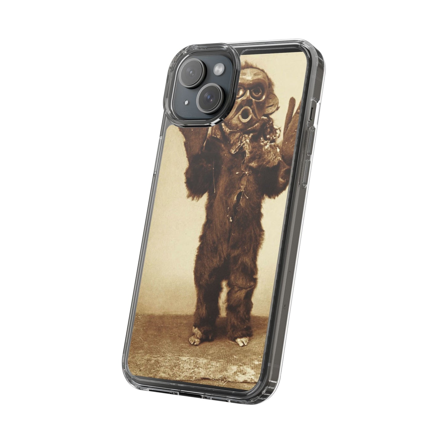 Yei Vintage Monster Clear Phone Case, Unique Phone Cover, Halloween Gift, Retro Style Case, Fun Accessories