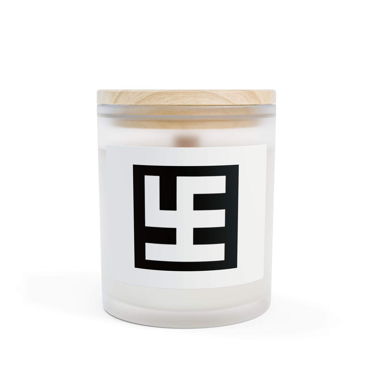 Swasticoin Frosted Glass Candle, Modern Minimalist Home Decor, Eco-Friendly Gift, Elegant Soy Wax Candle, Handcrafted Aromatherapy Candle