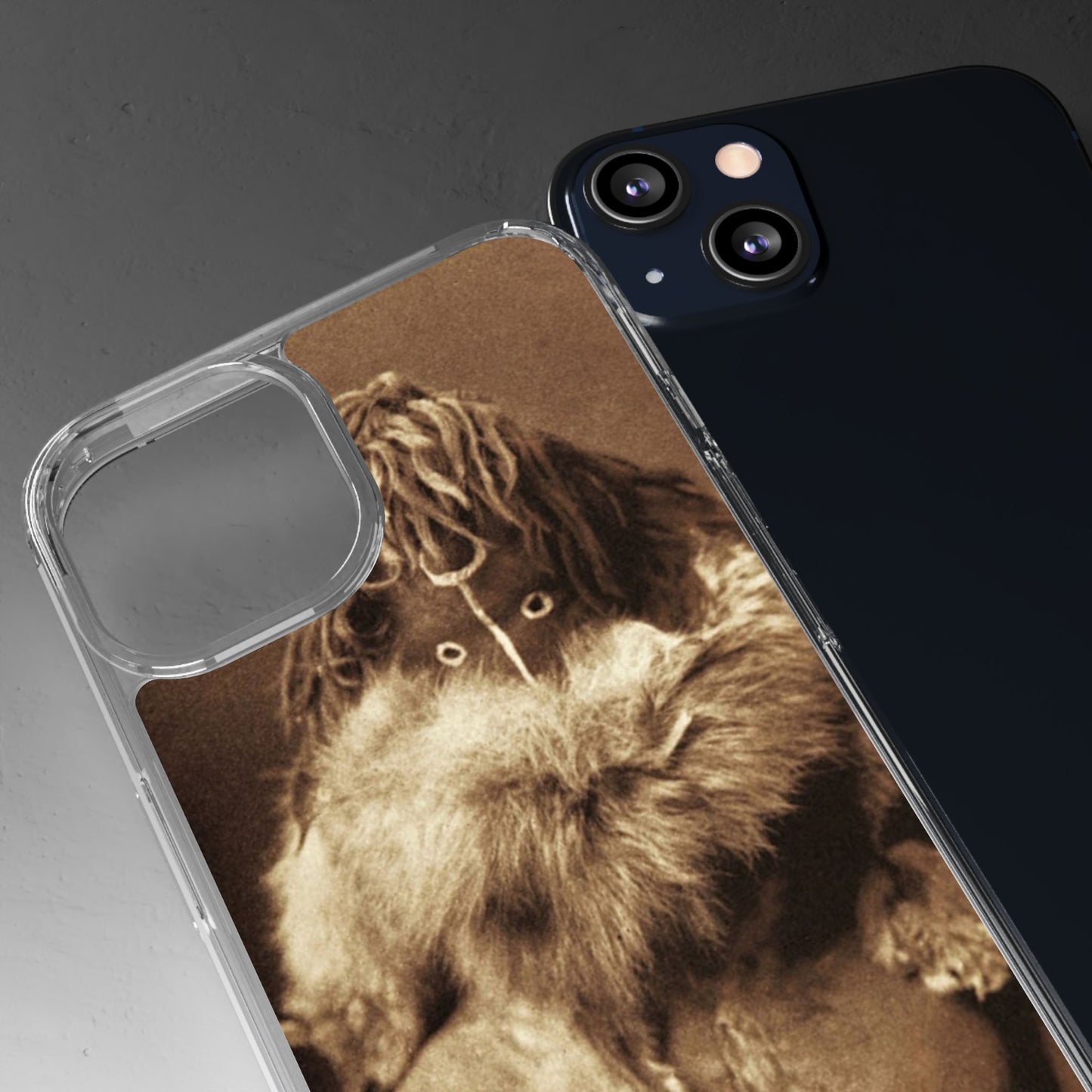 Yei Vintage Art Phone Case, Clear Case, Unique Gift for Art Lovers, Bohemian Style, Customizable Phone Cover, Trendy Accessories