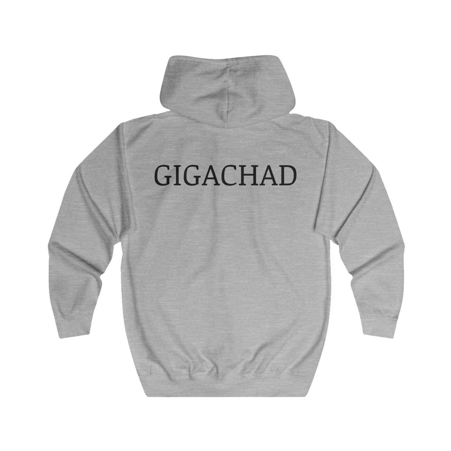 GIGA Unisex Full Zip Hoodie | Trendy Sweatshirt for Casual Outings, Gift for Friends, Gym Wear, Unique Fashion Statement