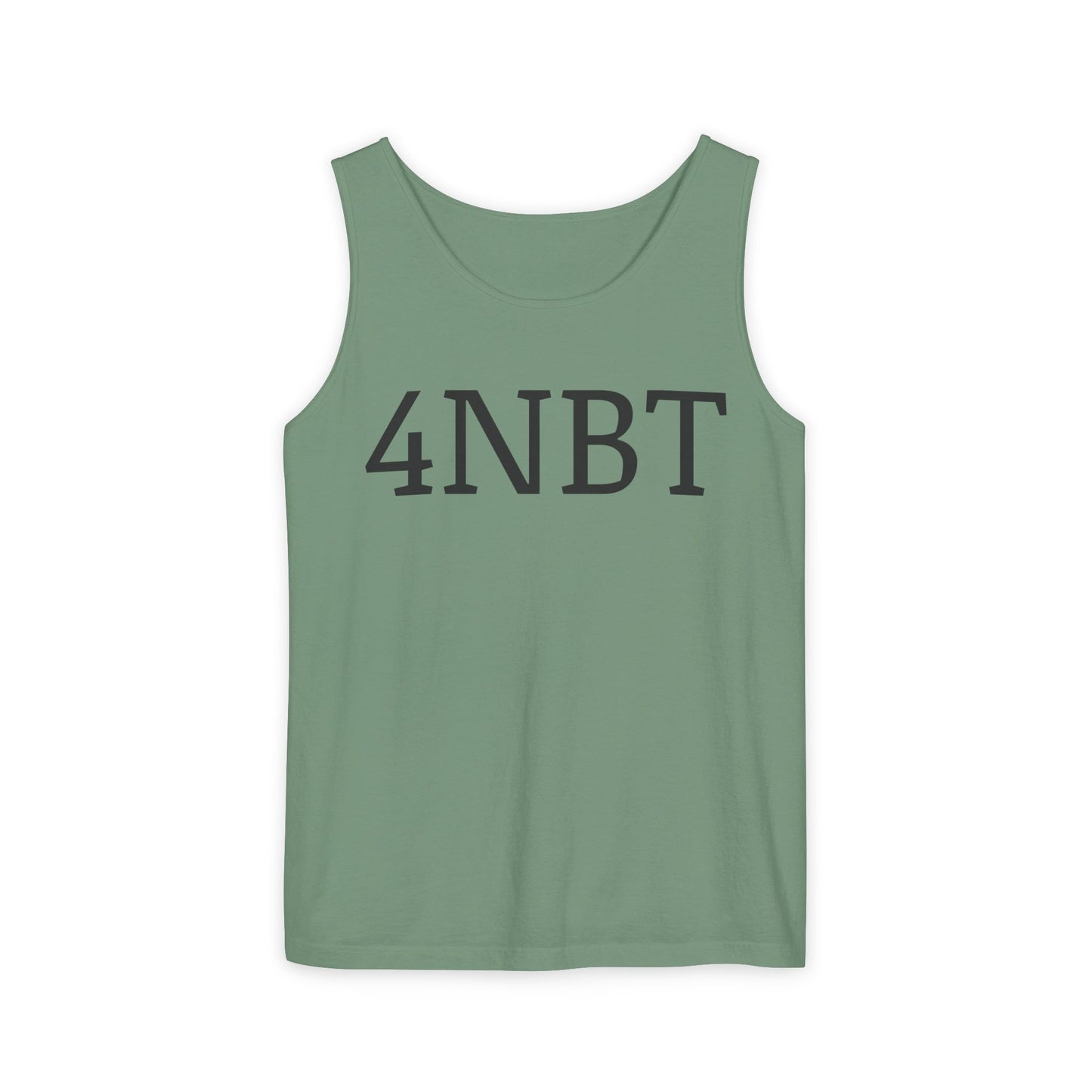 Unisex Garment-Dyed Tank Top with 4NBT Design, Summer Apparel, Casual Wear, Gift for Friends, Individual Expression Top