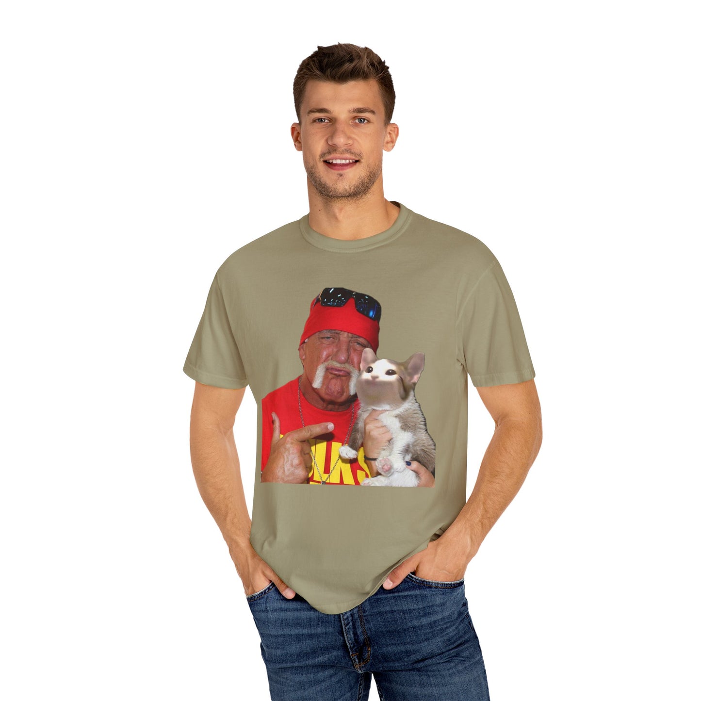 POPCAT Hilarious Unisex T-Shirt: Perfect for Dads, Pet Lovers, Gifts, Funny Apparel, Casual Wear, Cat Lovers