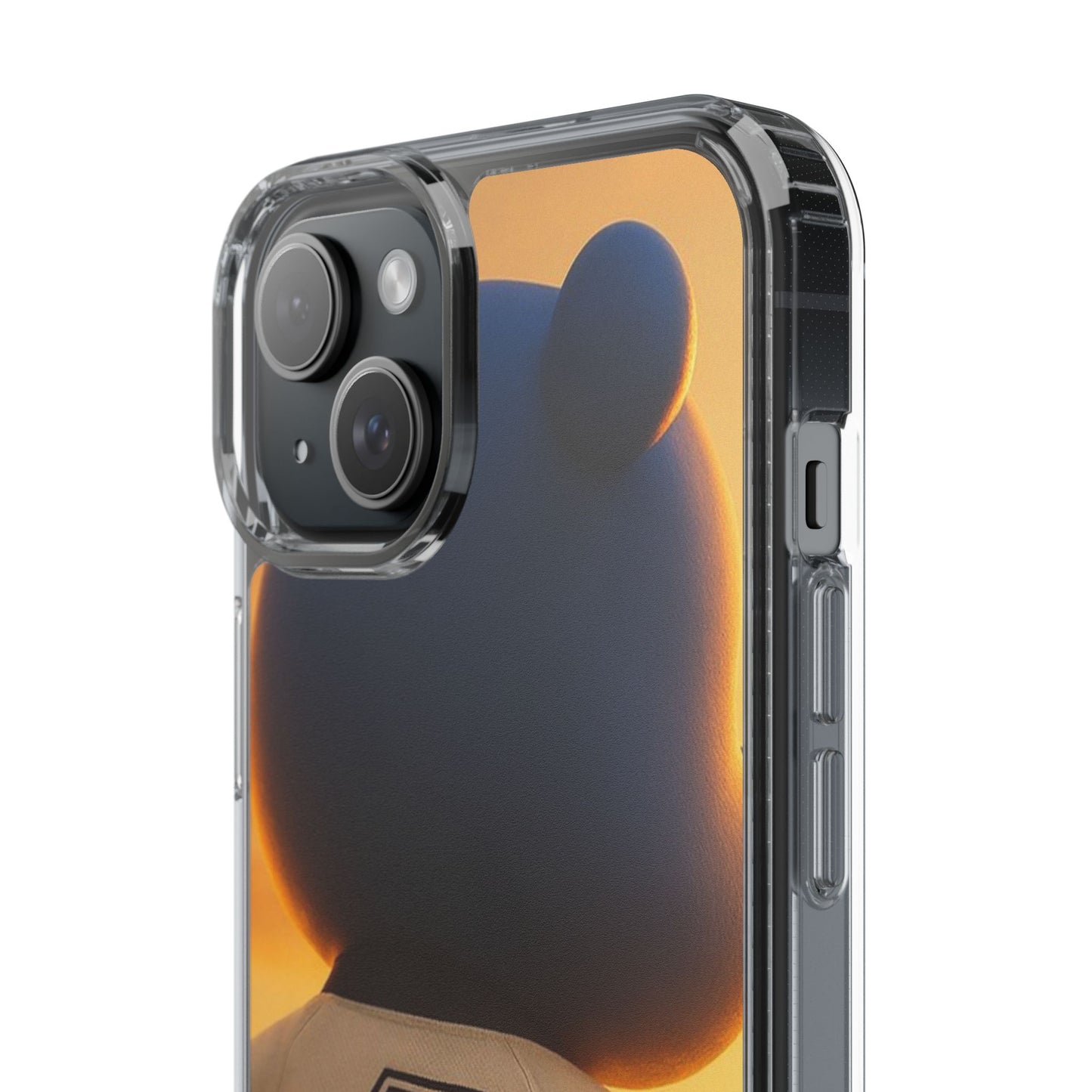 4NBT Trillion Bear Clear Phone Case, Aesthetic Phone Cover, Unique Gift for Animal Lovers, Stylish iPhone Accessory, Perfect for Birthdays