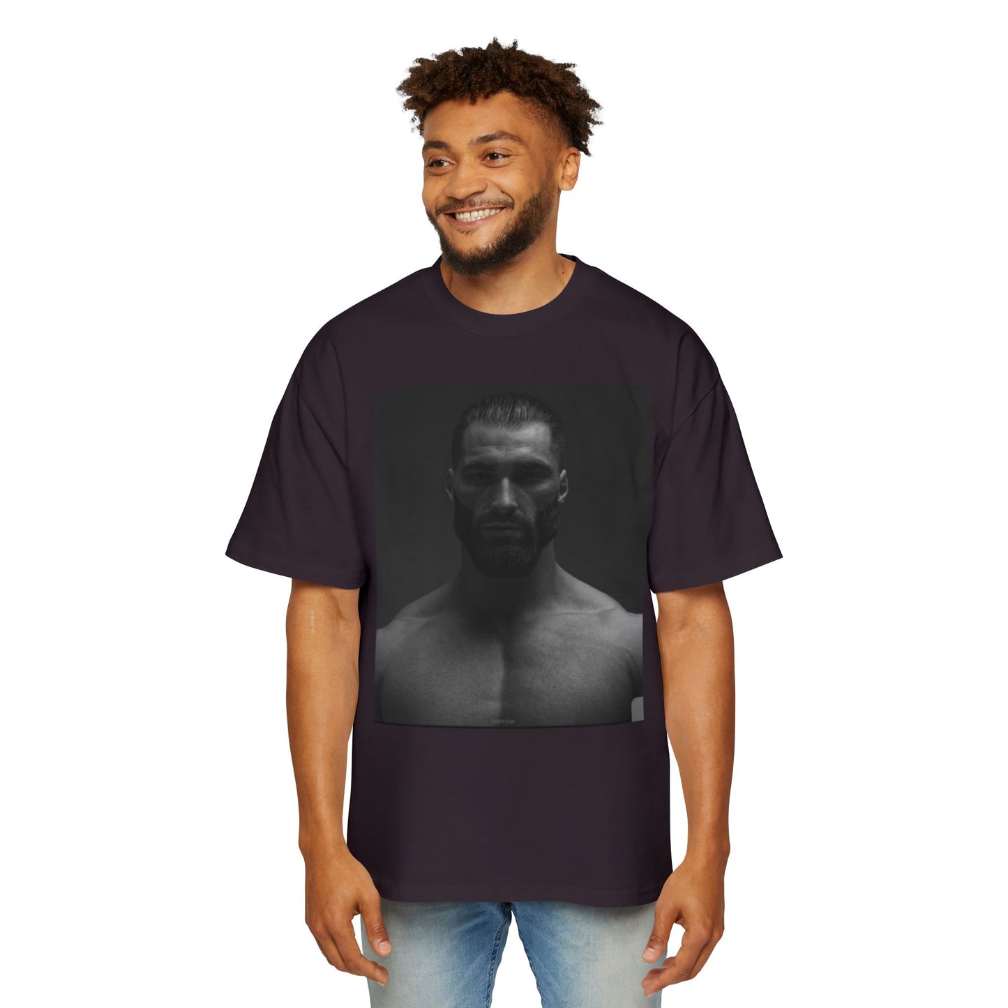 GIGA Stylish Men's Oversized Tee for Comfort Lovers, Casual Wear, Street Style, Gift for Him, Trendy Tee with Gigachad Design