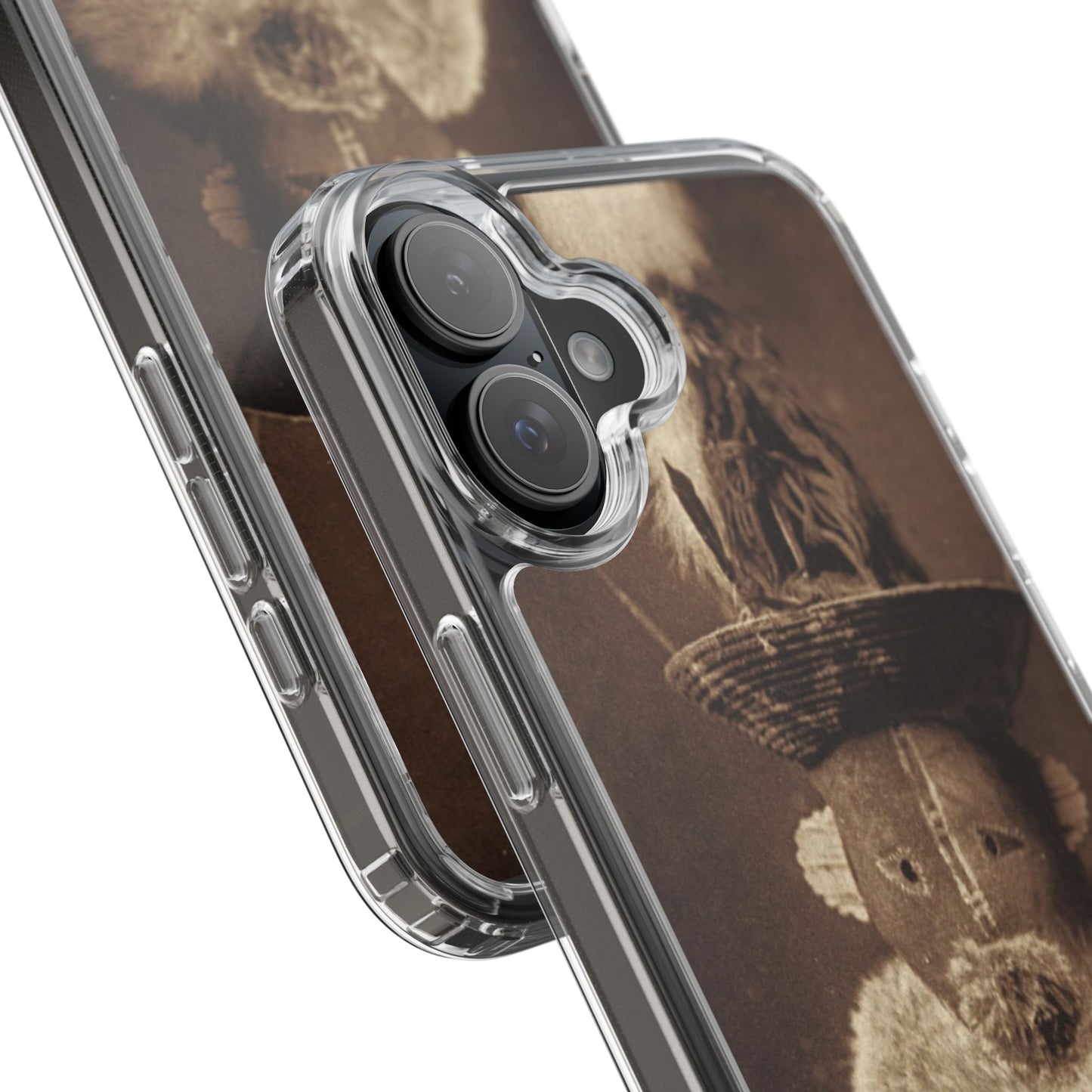 Yei Vintage Ethnic Clear Phone Case, Unique Phone Protector, Bohemian iPhone Case, Artistic Clear Cover, Cultural Phone Accessory