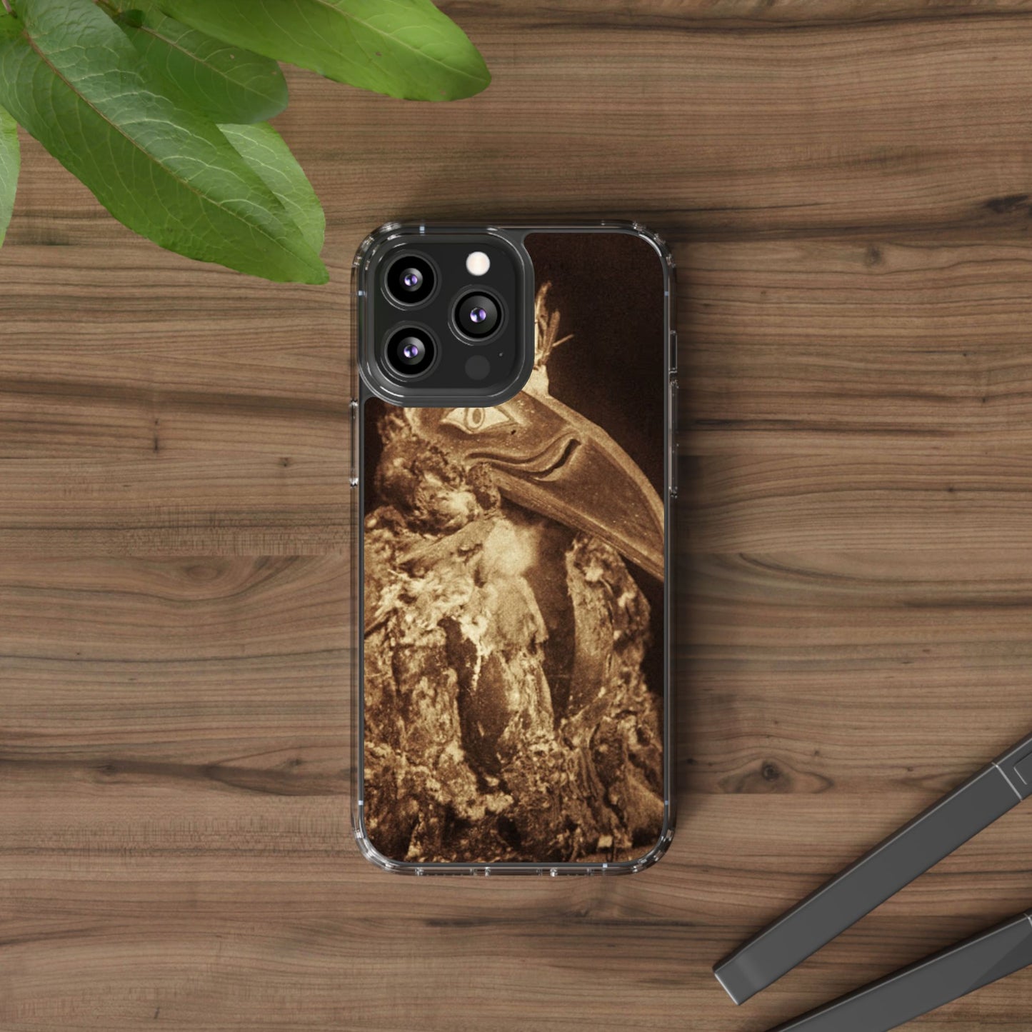 Yei Vintage Bird Design Clear Phone Case, Artistic Phone Accessories, Unique Gift for Nature Lovers, Eco-Friendly Tech Case, Stylish Protection
