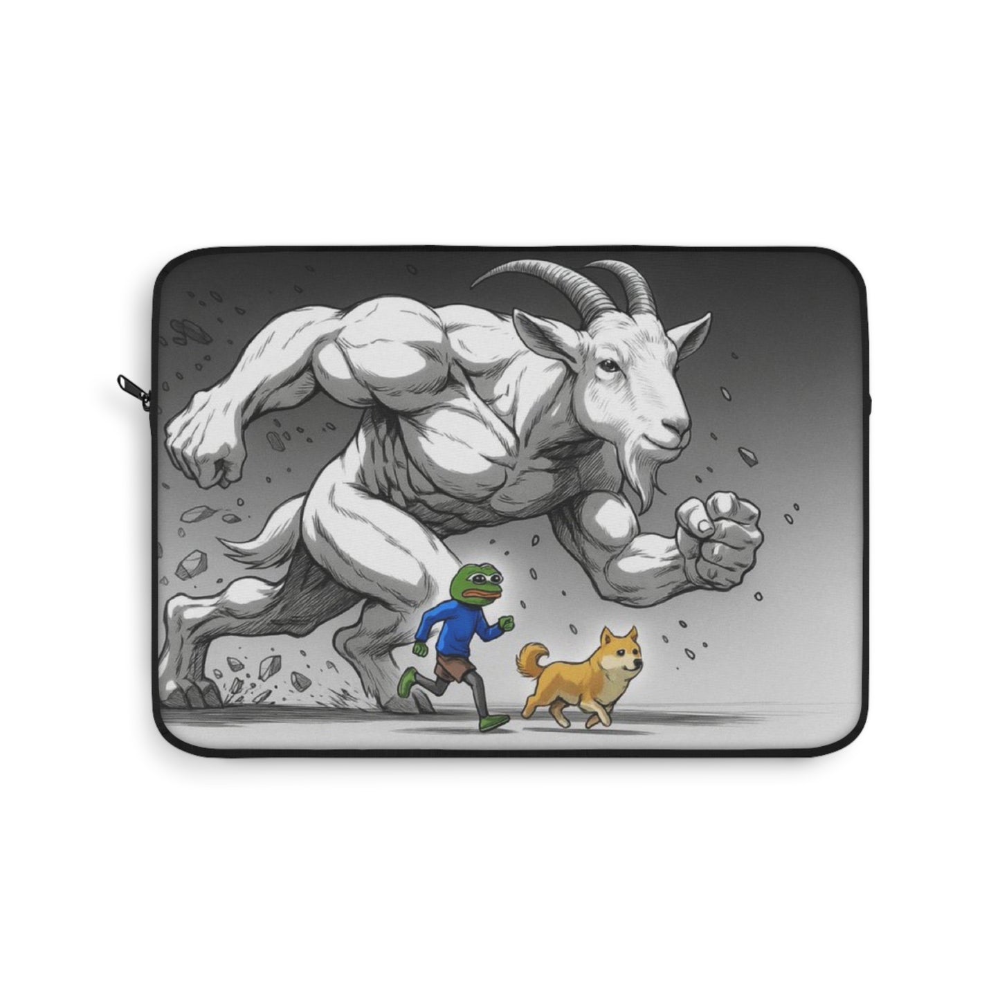 Whimsical Goat Laptop Sleeve - Fun Protector for Tech Lovers, Gaming Accessories, Unique Gifts, Office Supplies, Animal Art