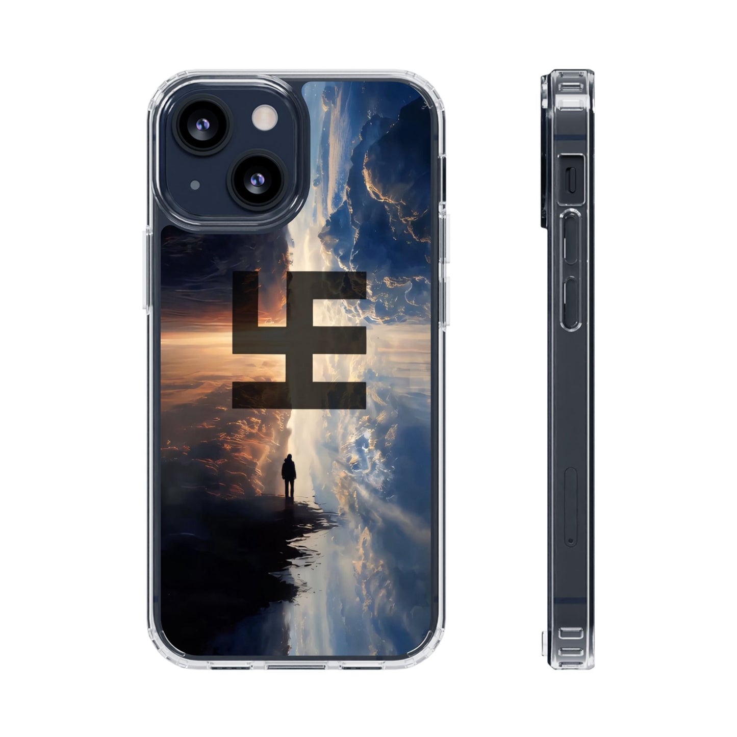 Swasticoin Nature-Themed Clear Phone Case, Unique Phone Cover with Scenic Design, Eco-Friendly Protection, Gift for Travelers, Custom Phone Accessory